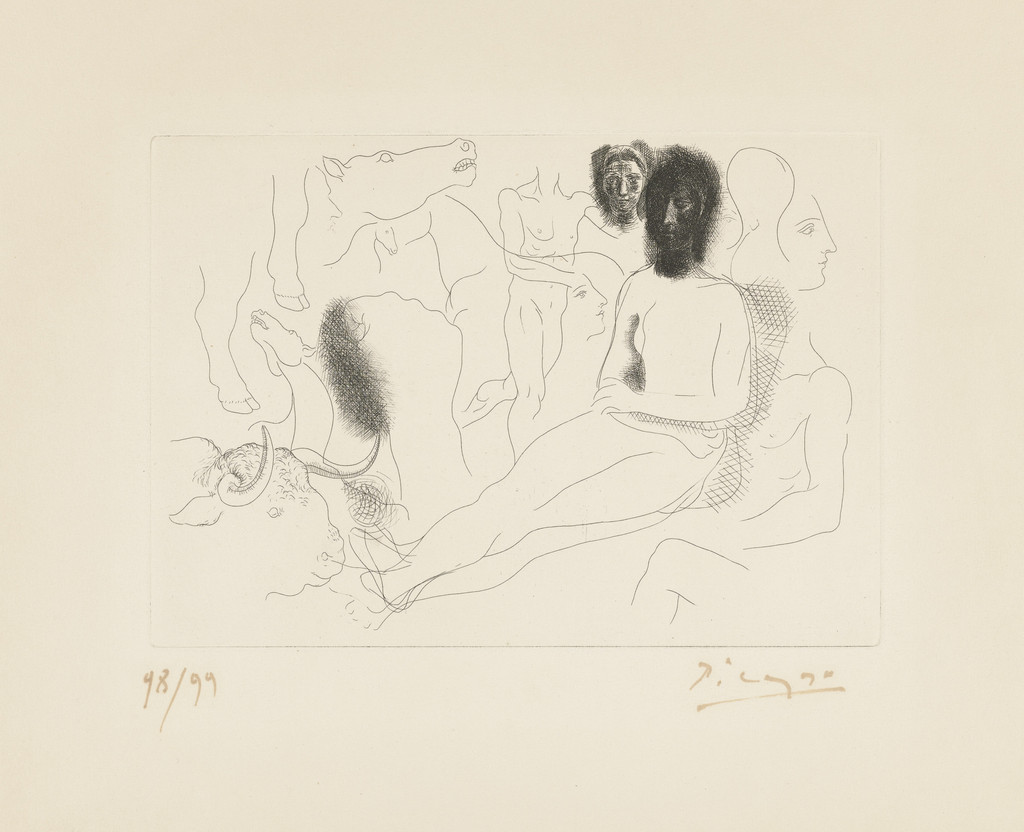 Seated Nude and Sketches (Nu assis et esquisses)