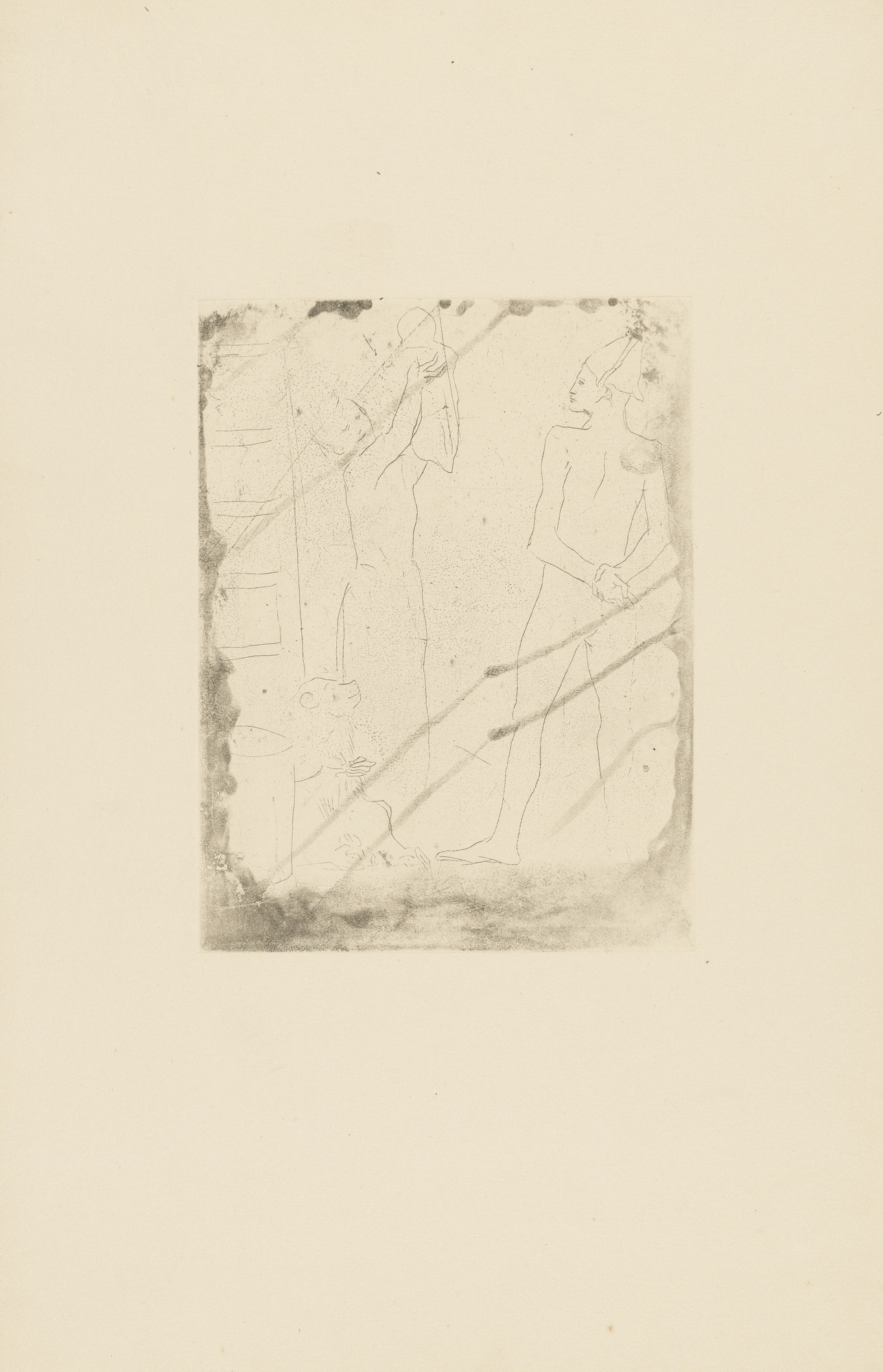 Pablo Picasso. Family of Acrobats with Macaque (La Famille de saltimbanques au macaque) from the Saltimbanques series