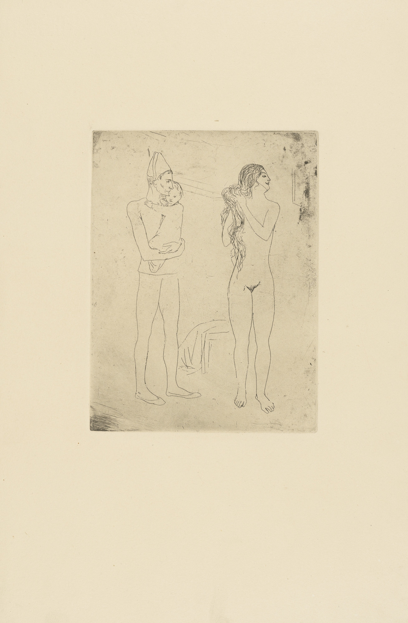 Pablo Picasso. Mother at Her Toilette (La Toilette de la mère) from the Saltimbanques series