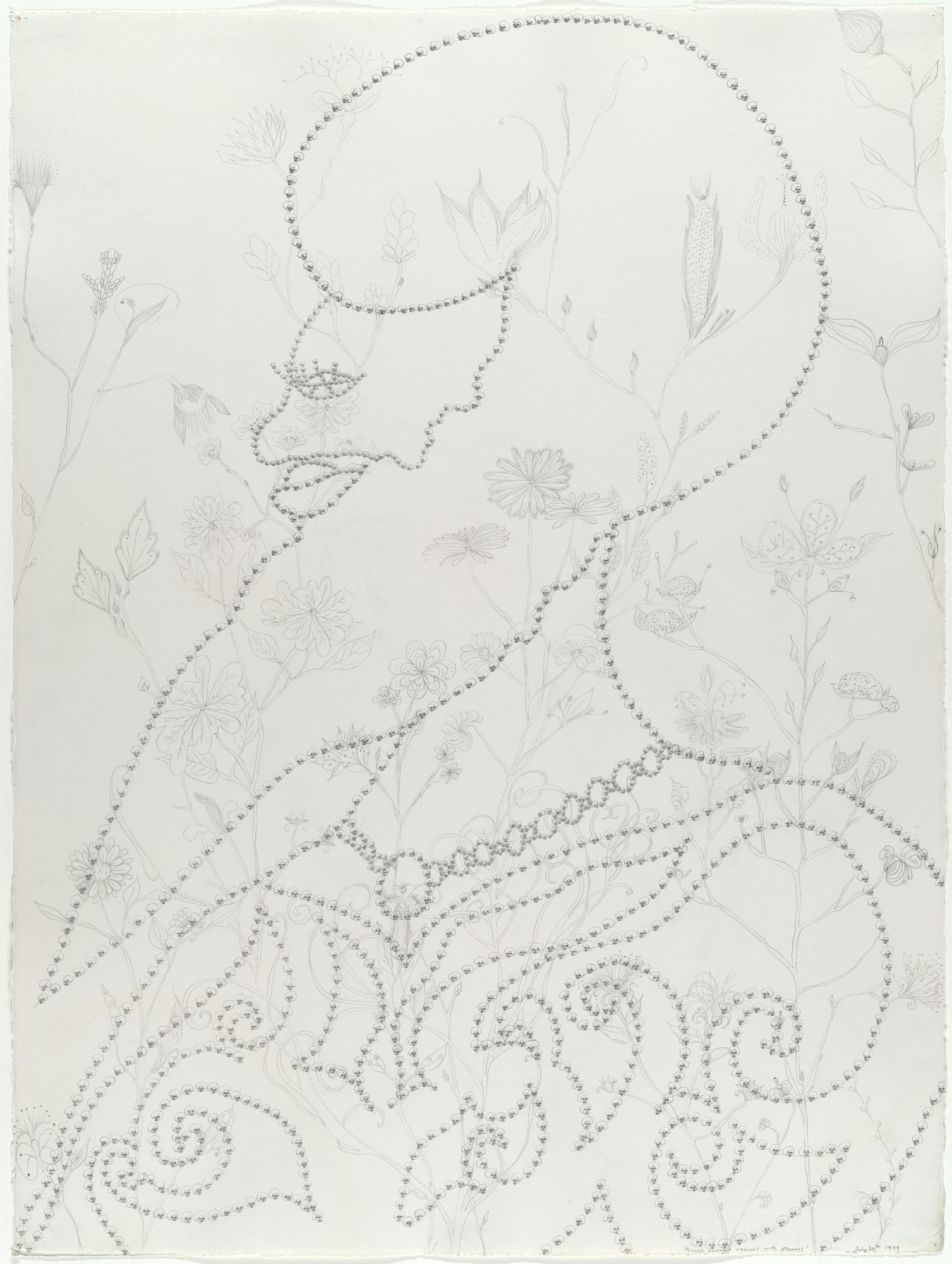 Chris Ofili. Prince Amongst Thieves with Flowers