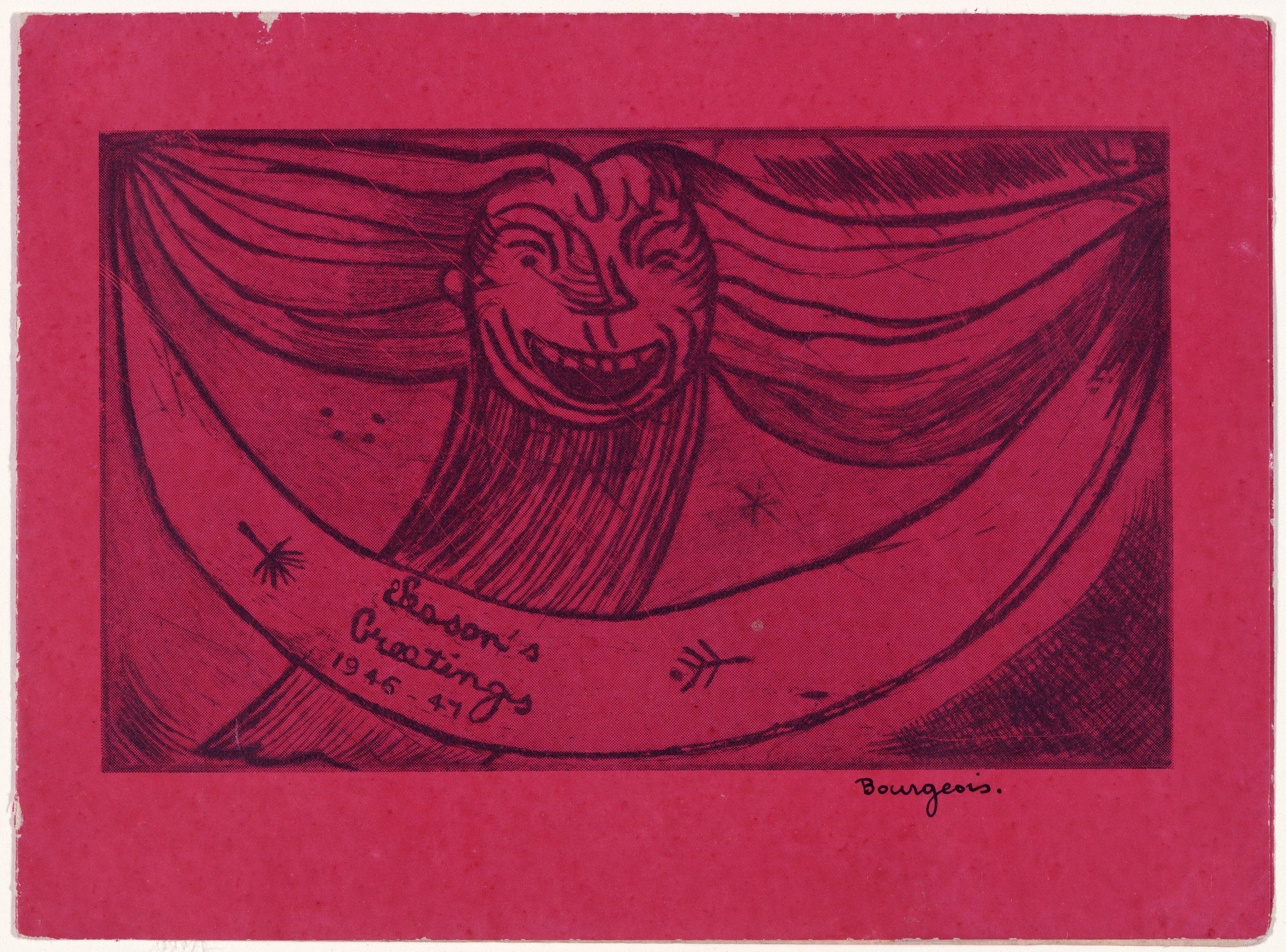 Louise Bourgeois. Greetings: Laughing Monster, version 2 of 2, only state, variant