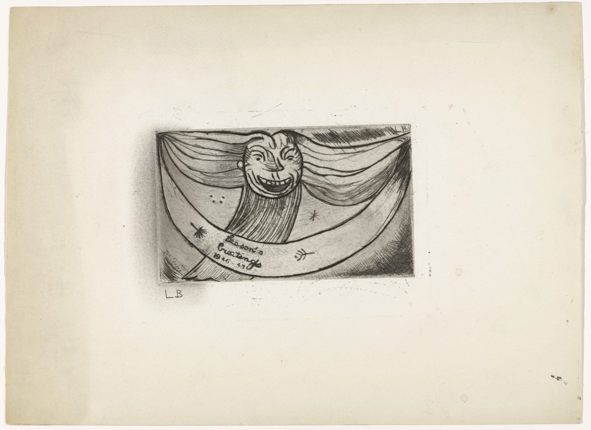 Louise Bourgeois. Greetings: Laughing Monster, version 1 of 2, state VI of VIII