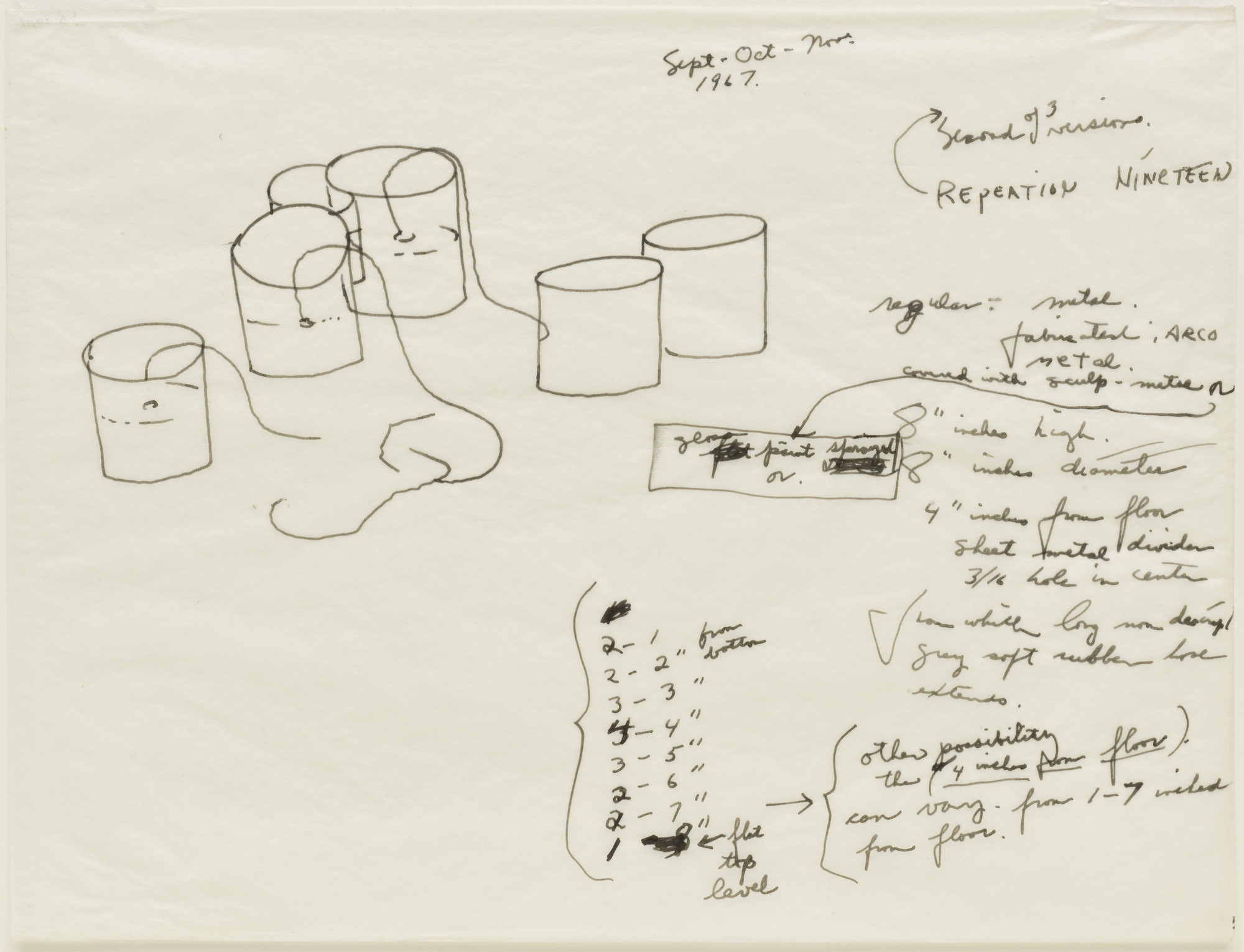 Eva Hesse. Repetition Nineteen, Second of 3 versions. 1967 | MoMA