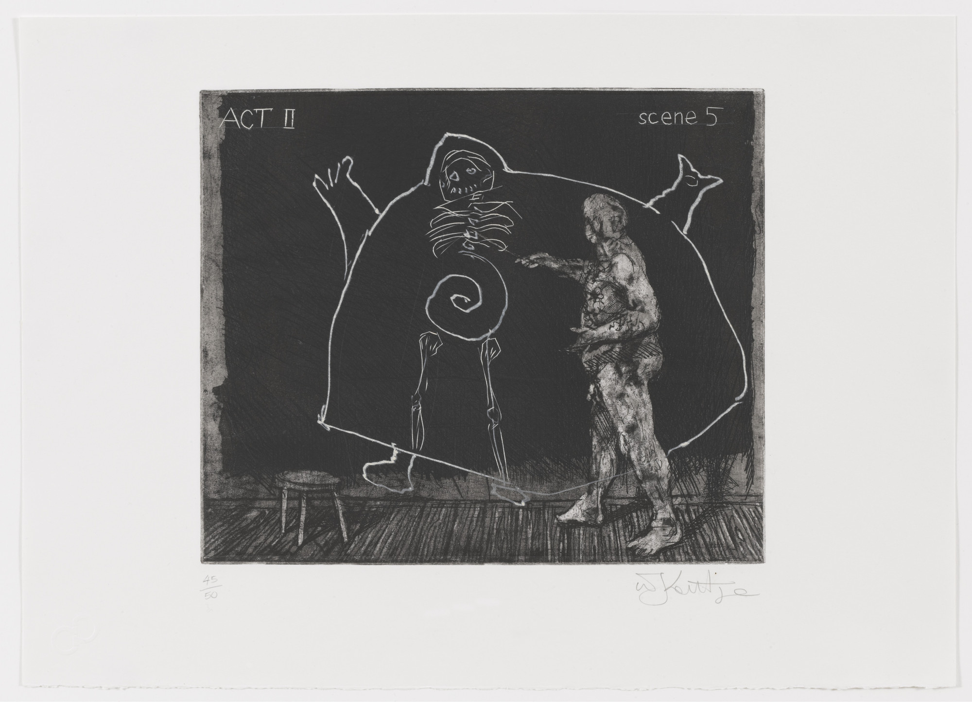 William Kentridge. Act II Scene 5 from Ubu Tells the Truth
