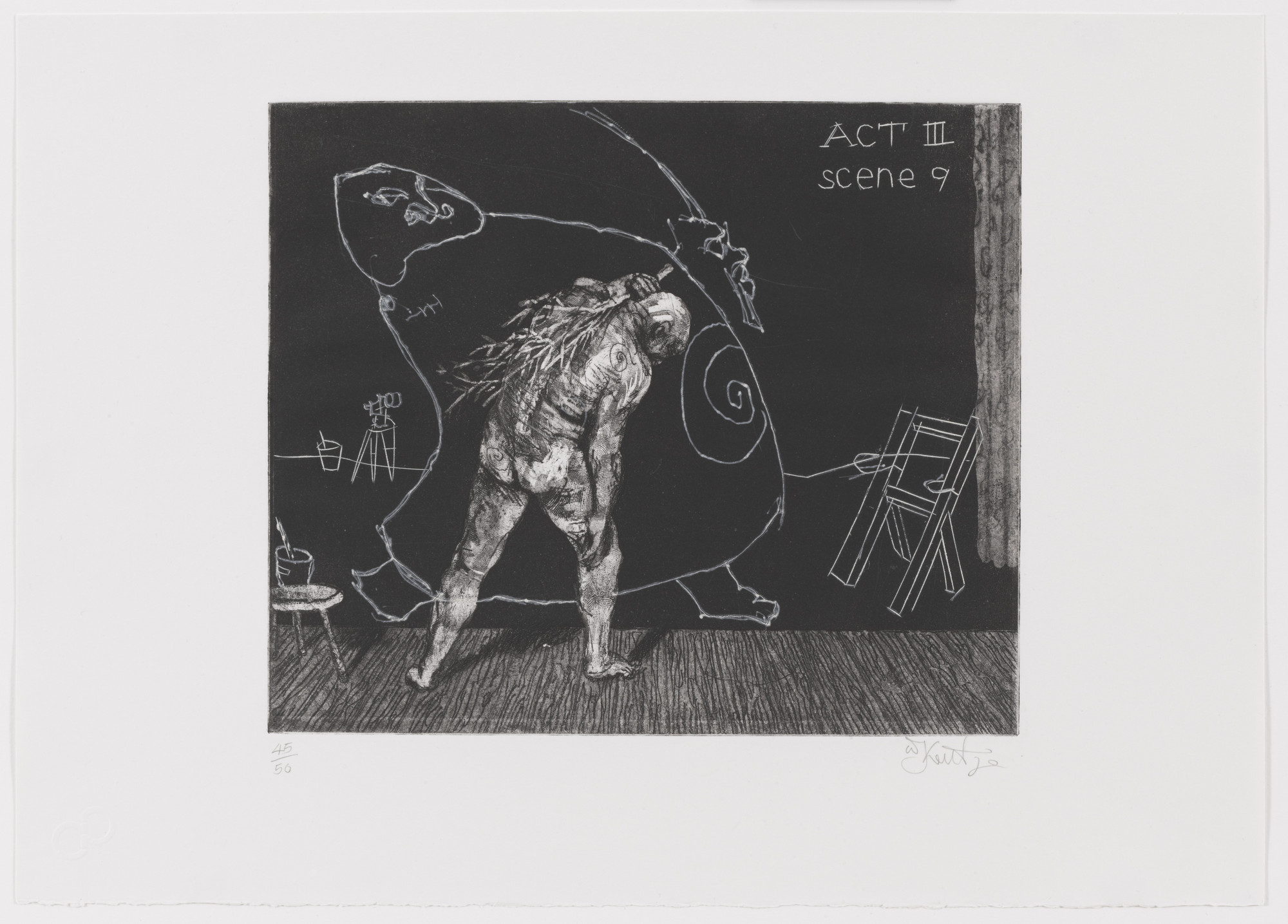 William Kentridge. Act III Scene 9 from Ubu Tells the Truth