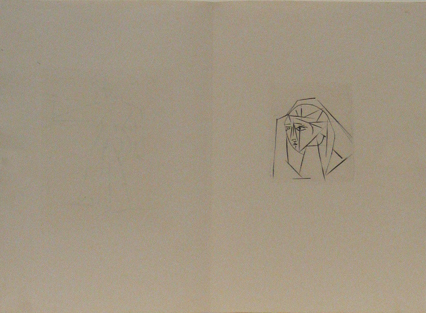 Head of a Young Girl (plate, page 31) from the illustrated book À Haute Flamme