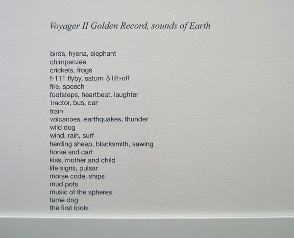 Edith Dekyndt. Voyager II Golden Record. 2004