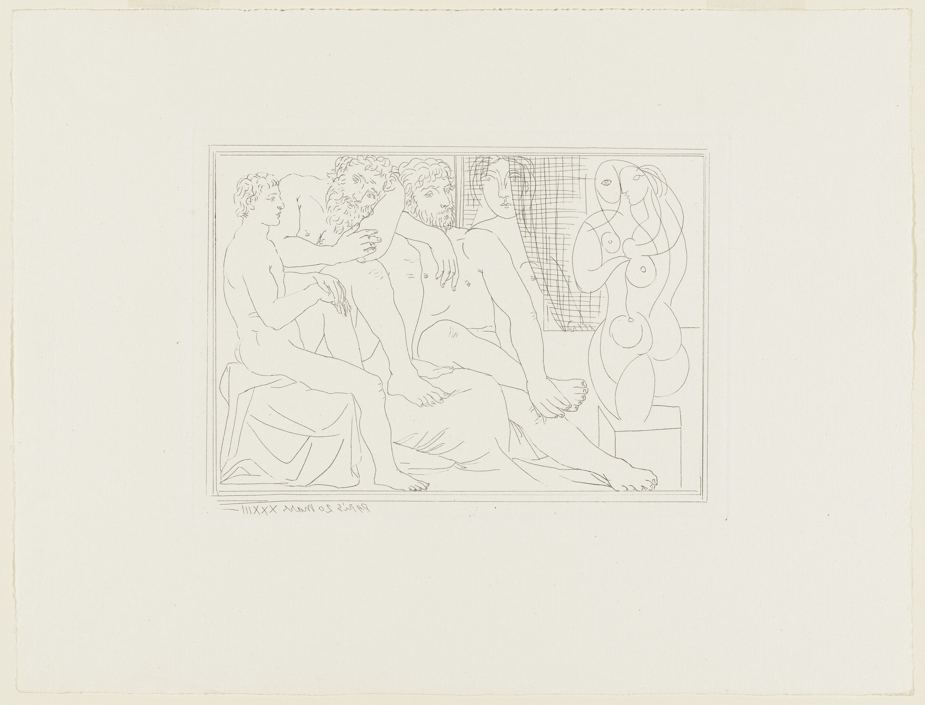 Pablo Picasso. Sculptors, Models and Sculpture (Sculpteurs, modèles et sculpture) from the Vollard Suite (Suite Vollard). 1933, published 1939