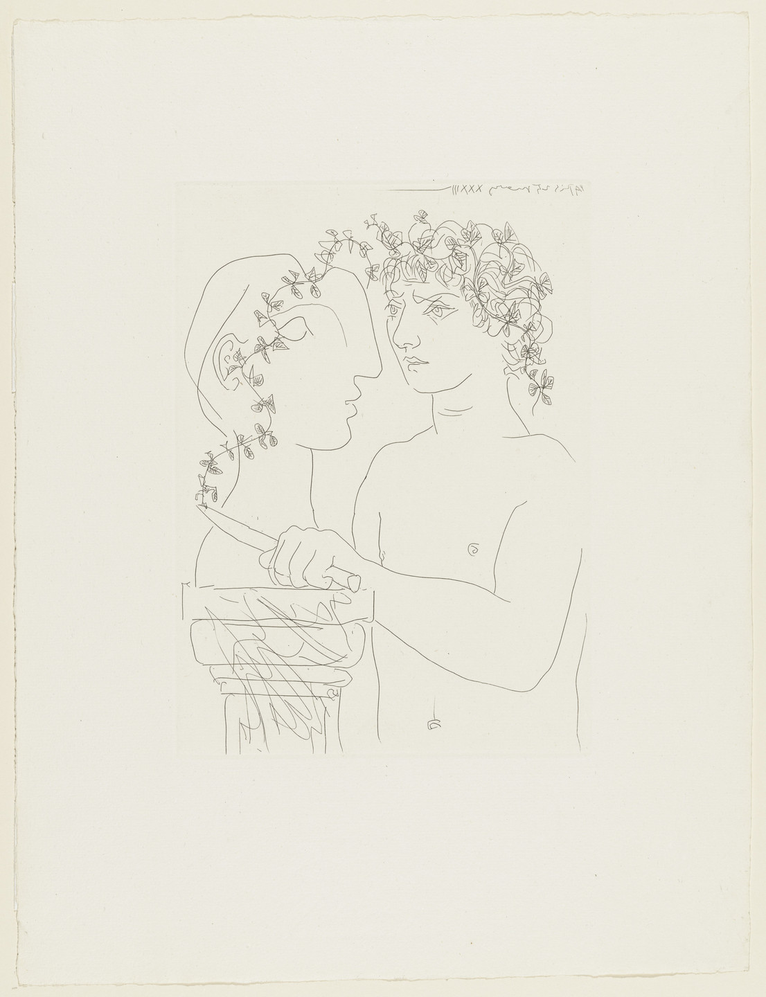 Pablo Picasso. Young Sculptor Finishing a Plaster (Jeune sculpteur finissant un plâtre) from the Vollard Suite (Suite Vollard). 1933, published 1939