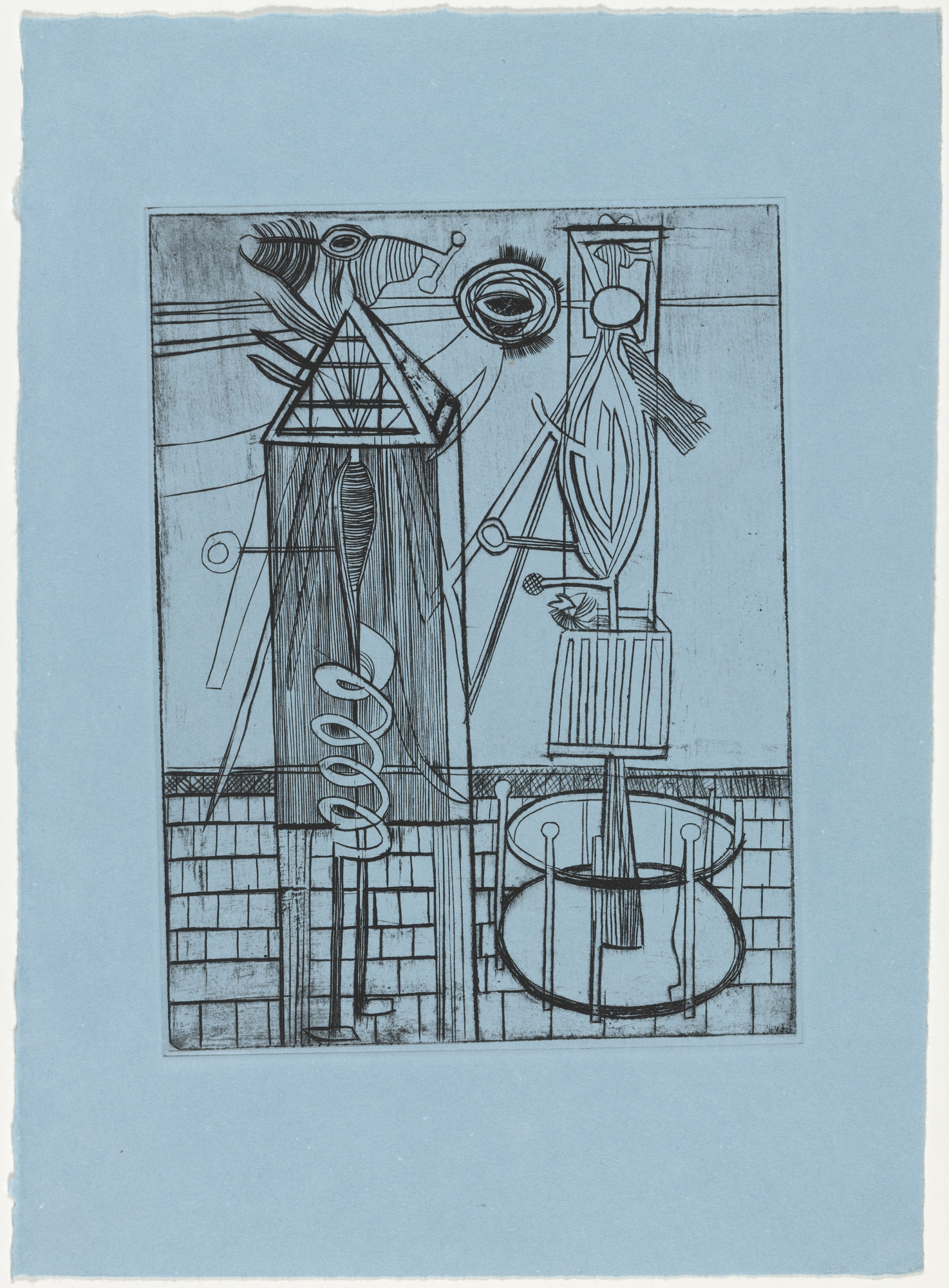 Louise Bourgeois. Plate 7 of 11, version 2 of 2, state II of IX, from the illustrated book, He Disappeared into Complete Silence, second edition