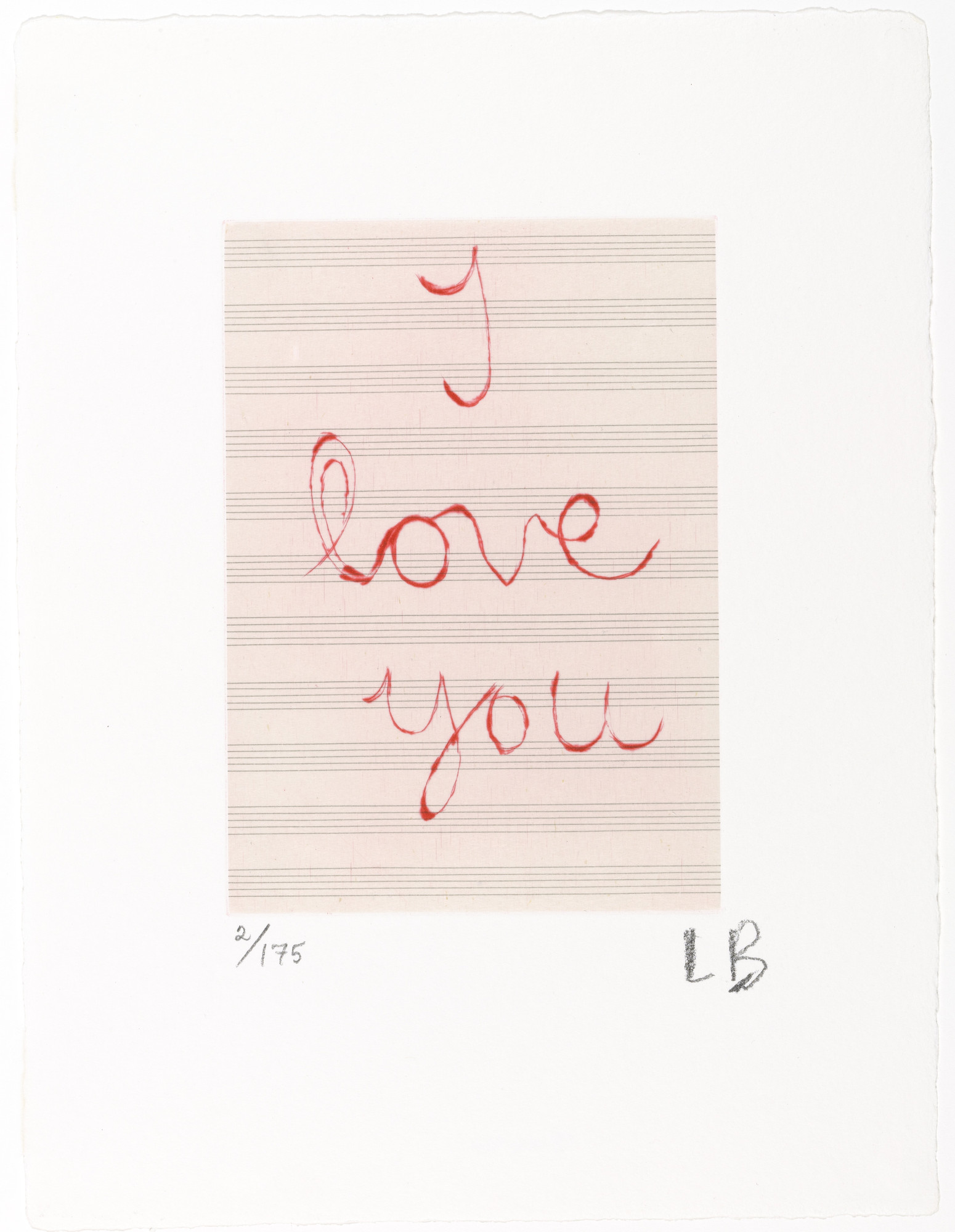 Louise Bourgeois. I Love You, only state