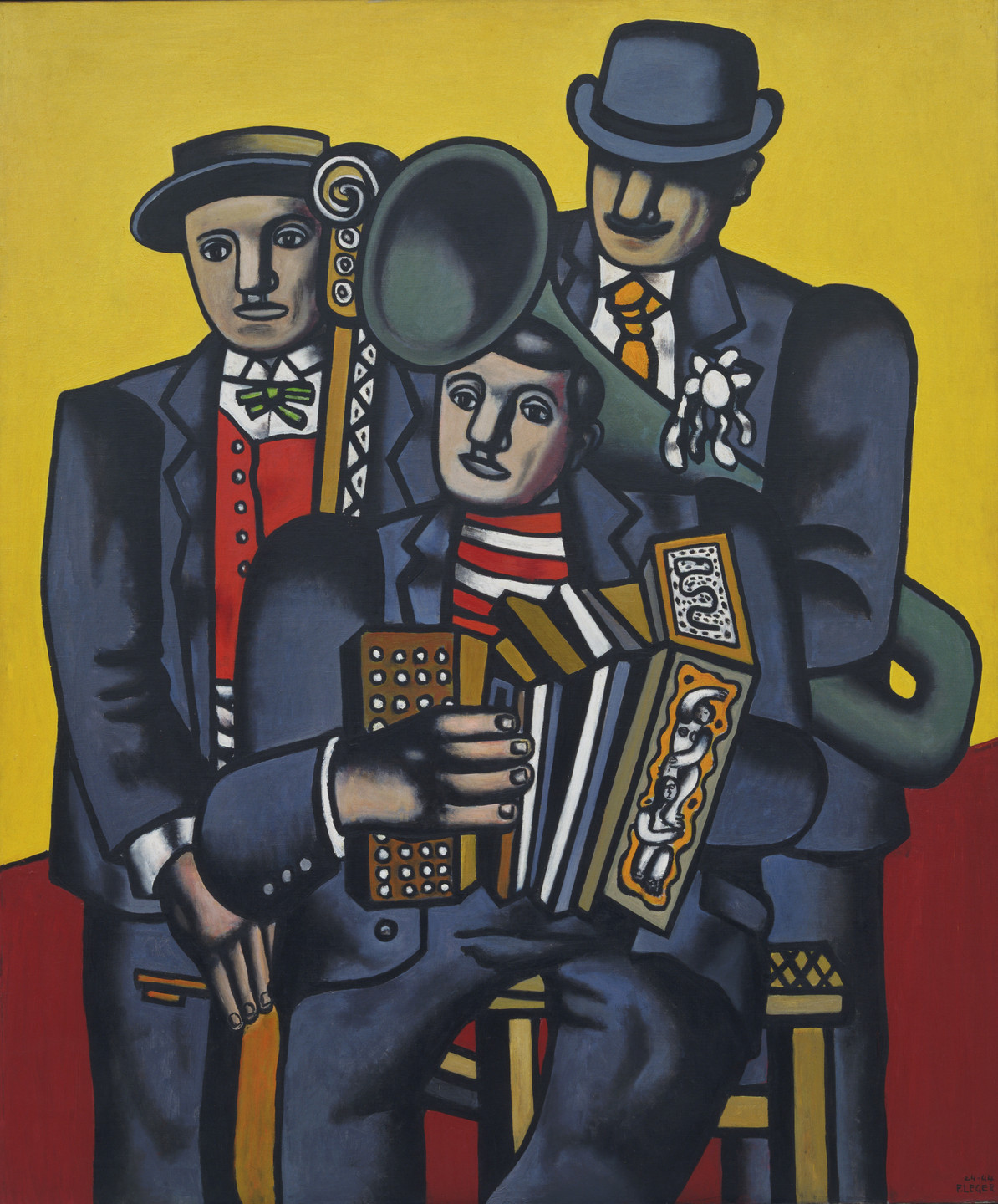 Fernand Léger. The Three Musicians. 1944 (after a drawing of 1924-25; dated on painting 1924-44)