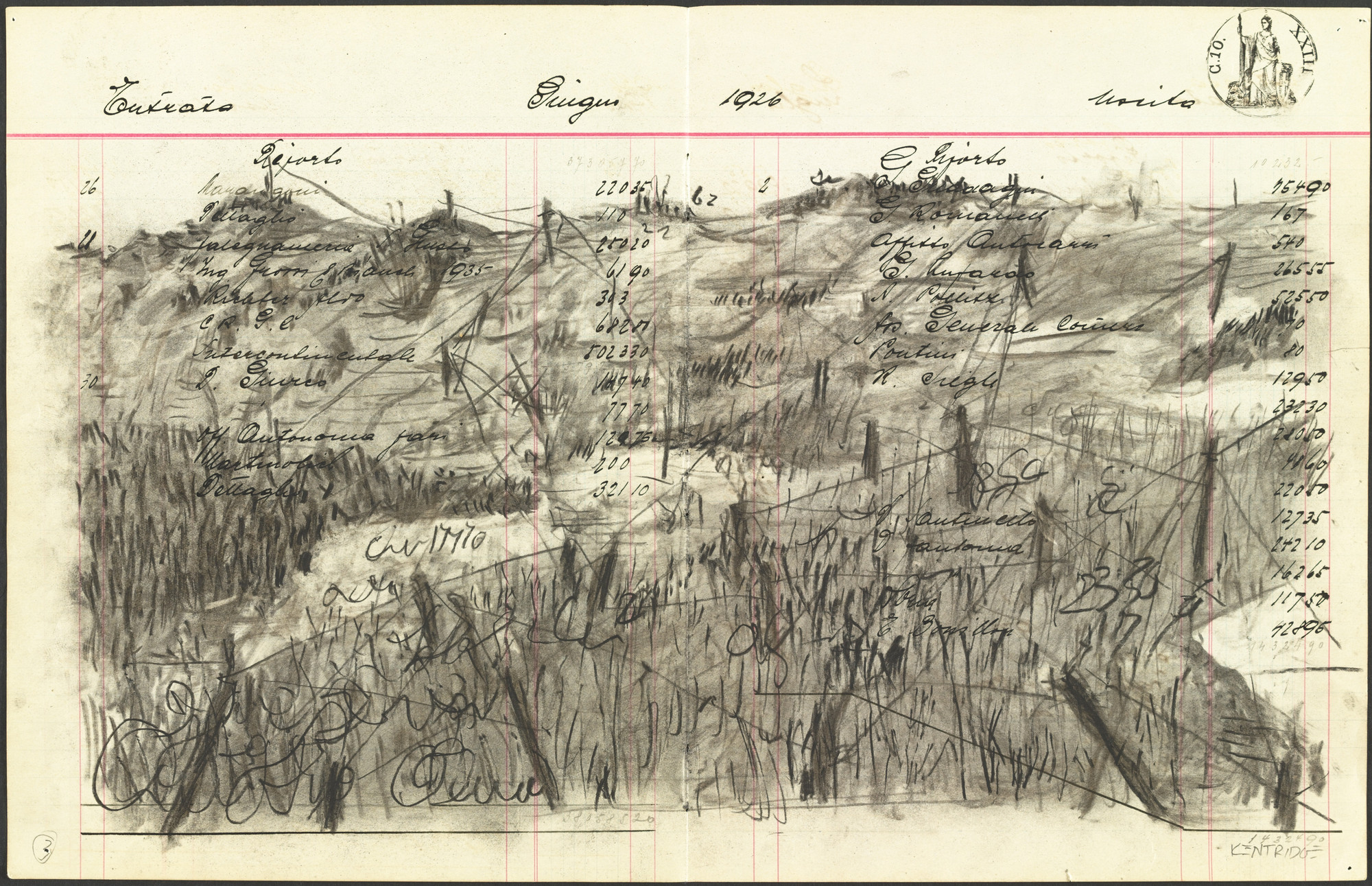 William Kentridge. Trieste Ledger Series