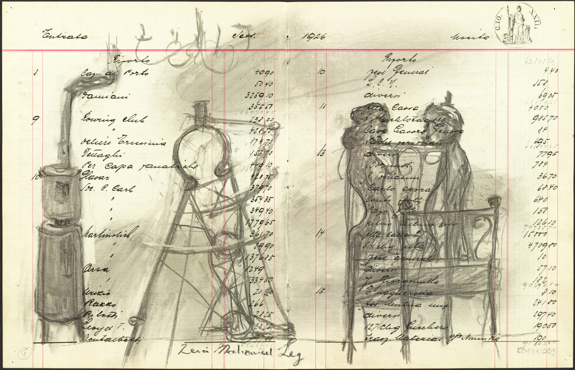 William Kentridge. Trieste Ledger Series