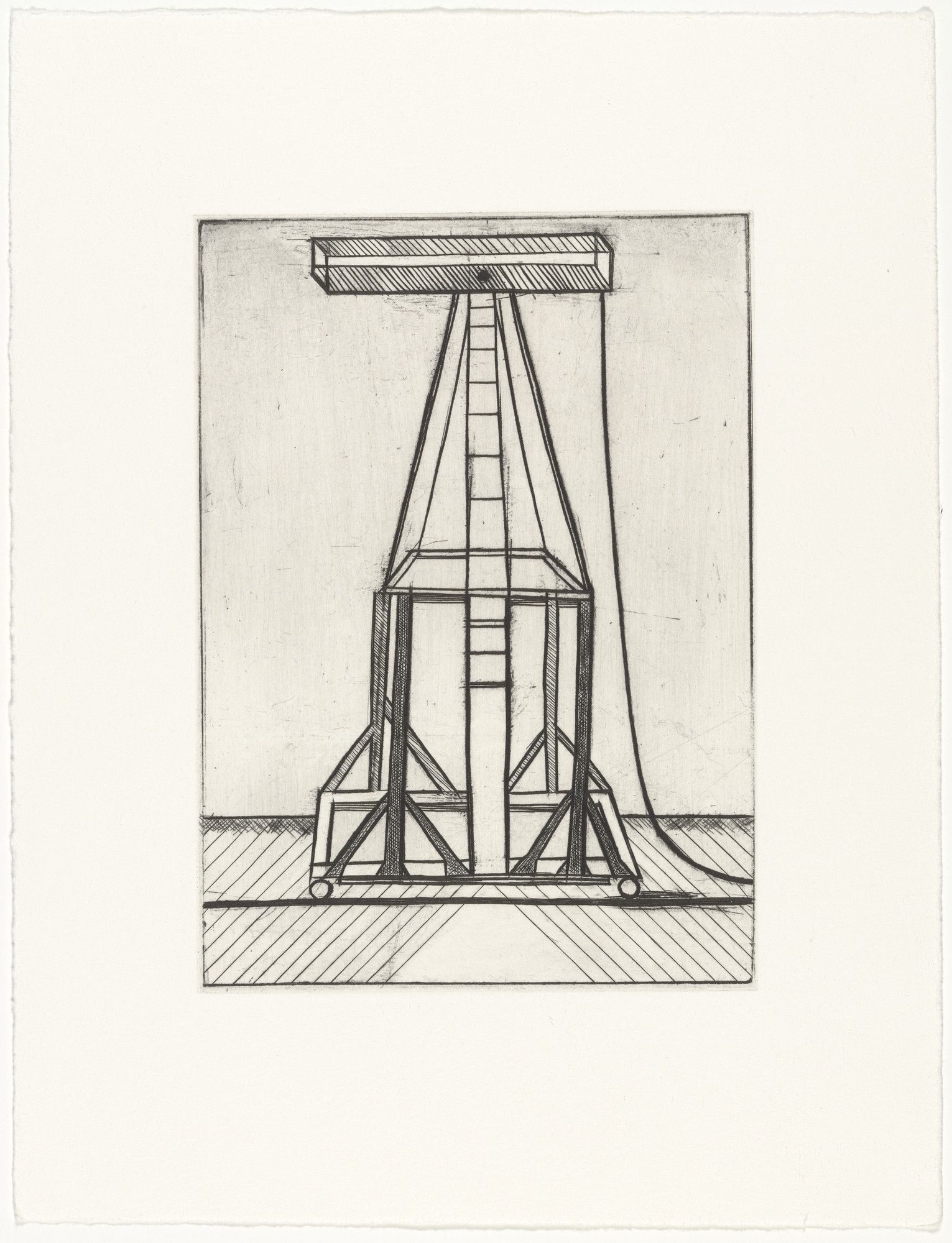 Louise Bourgeois. Plate 5 of 11, version 3 of 3, state X of X, variant, from the illustrated book, He Disappeared into Complete Silence, second edition