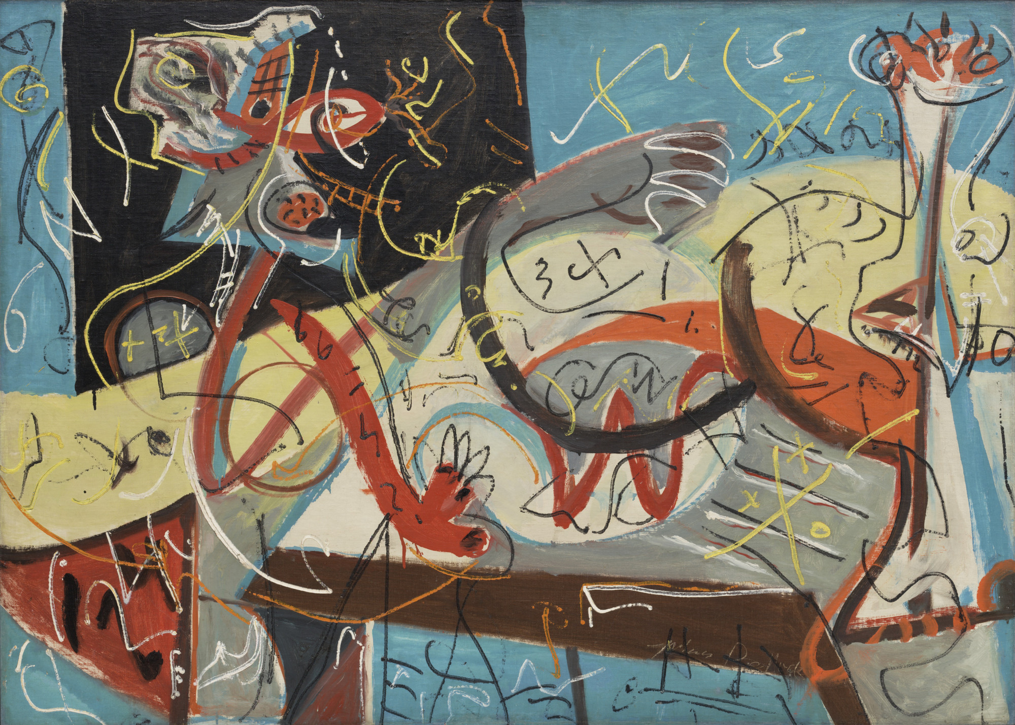 Jackson Pollock, Stenographic Figure, 1942 © Jackson Pollock. MoMA.