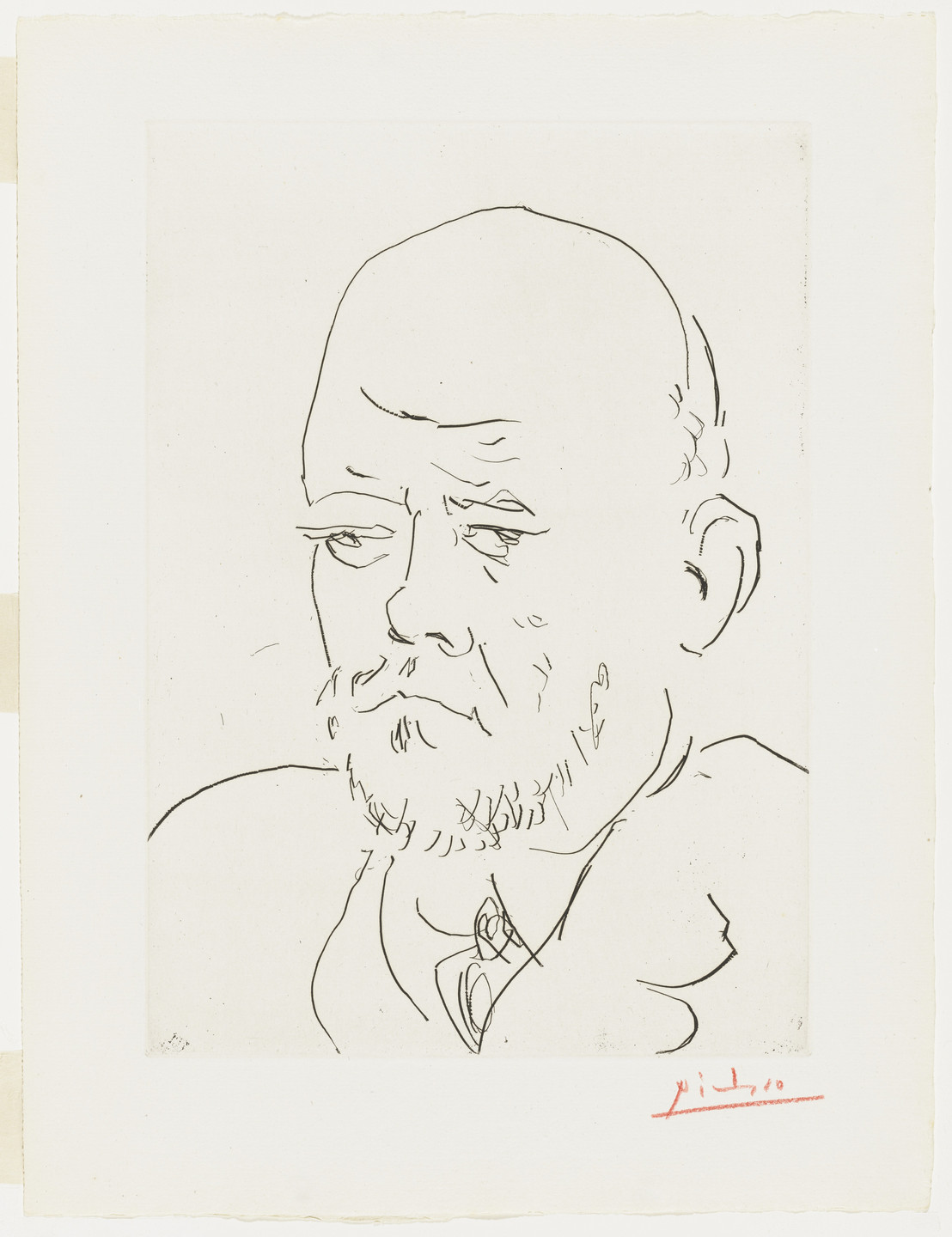 Pablo Picasso. Portrait of Vollard III (Portrait de Vollard. III) from the Vollard Suite (Suite Vollard). 1937, published 1939
