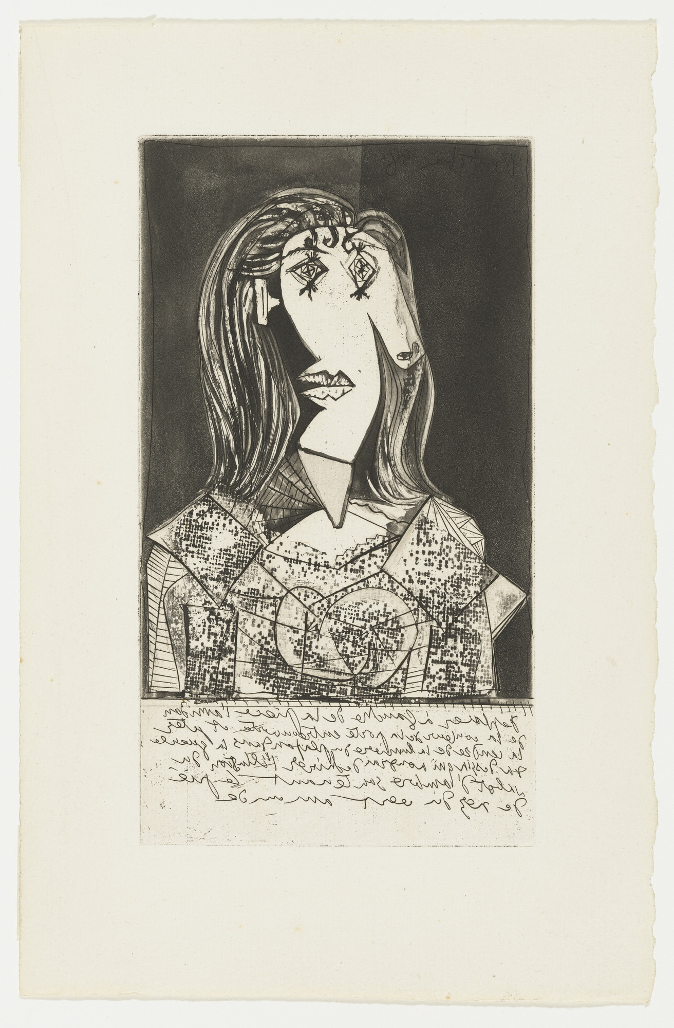 Pablo Picasso. Bust of a Seated Woman (Buste de femme à la chaise)