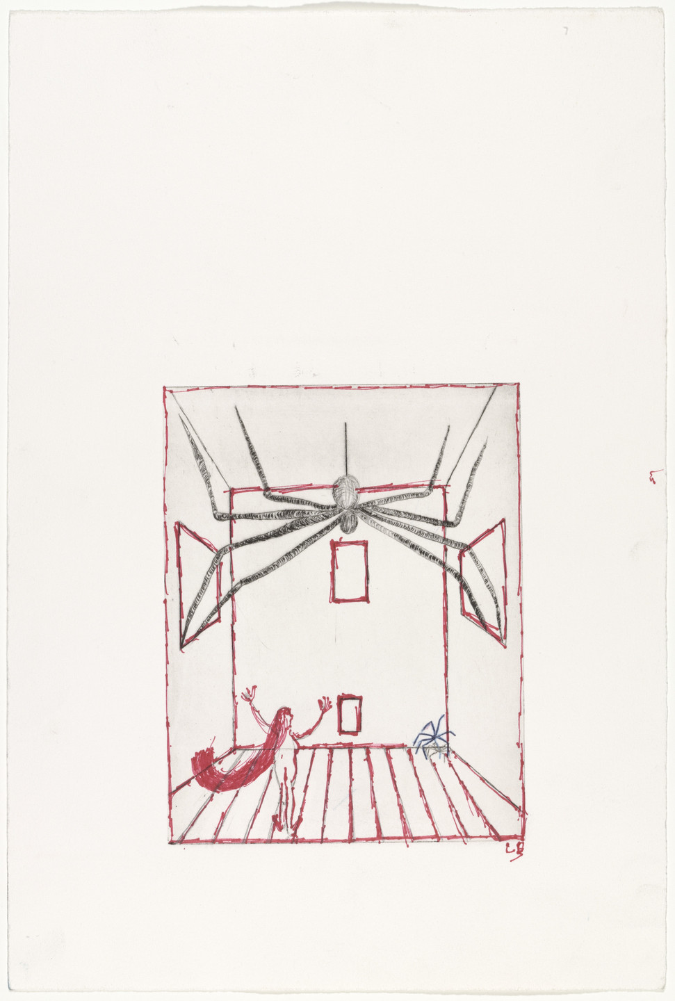 Louise Bourgeois. Spider, plate 11 of 11, from the illustrated book, He Disappeared into Complete Silence, second edition. 2001