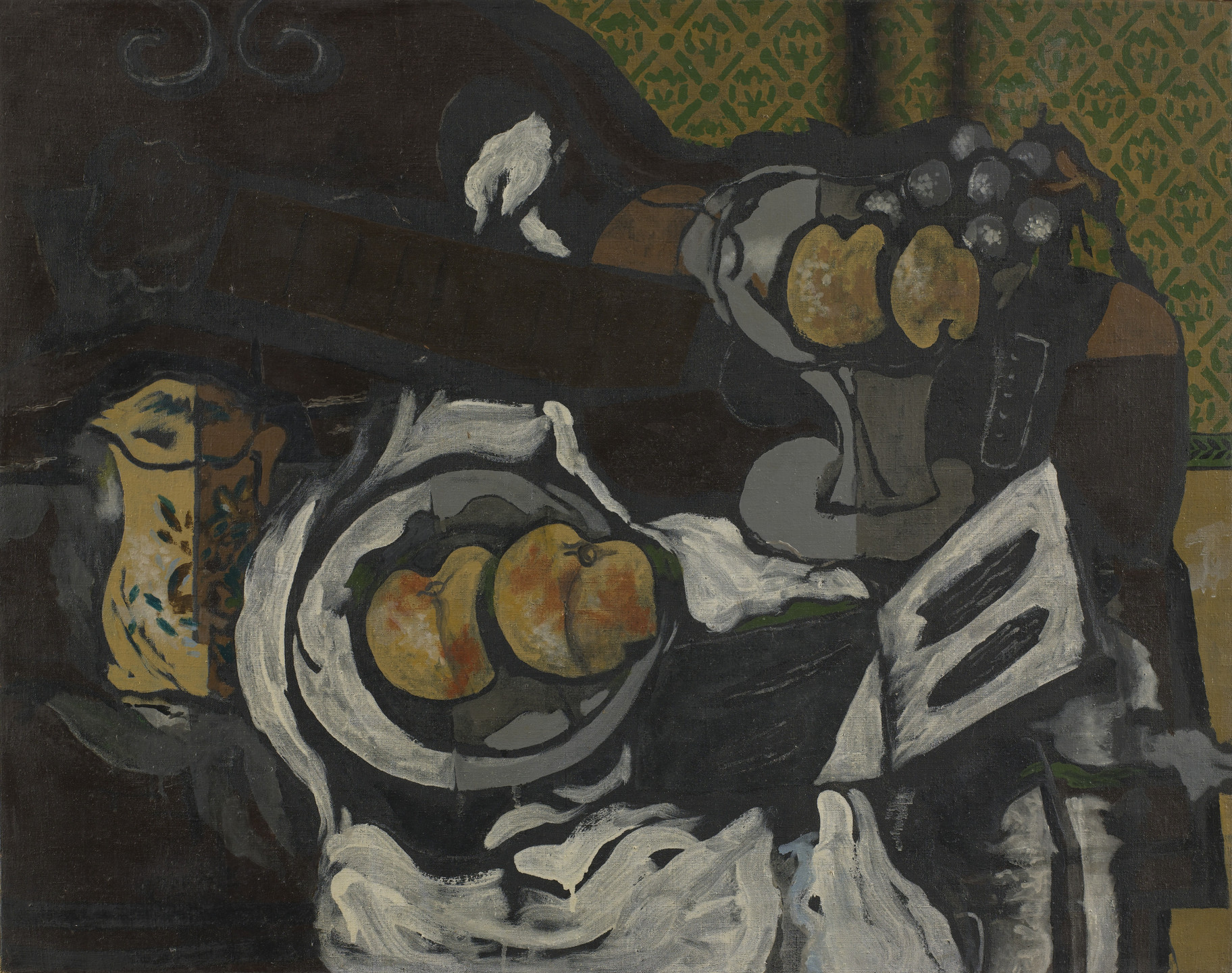 Georges Braque. Guitar, Plate, Fruit Dish, Pitcher, and Music