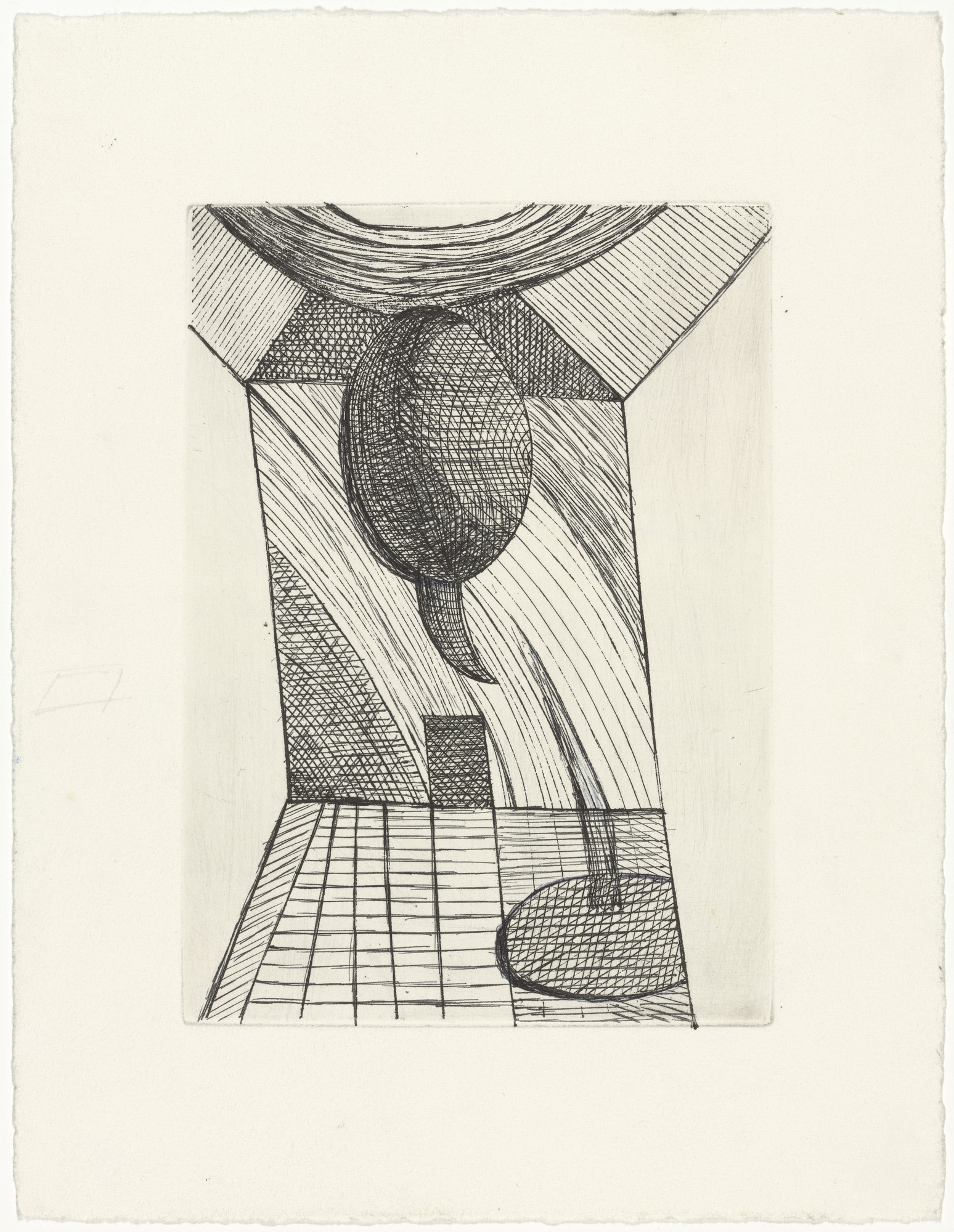Louise Bourgeois. Untitled, plate 10 of 11, version 2 of 4, state III of VIII, variant, from the illustrated book, He Disappeared into Complete Silence, second edition