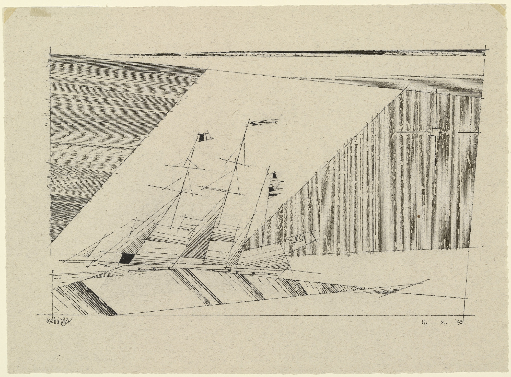 Lyonel Feininger. Three-Masted Frigate