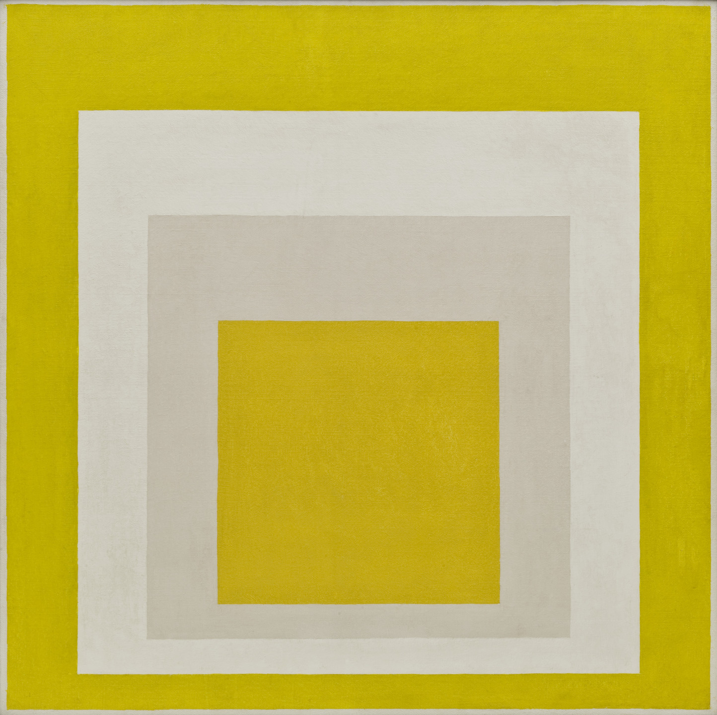 Josef Albers. Homage to the Square: Two Whites Between Two Yellows. 1958