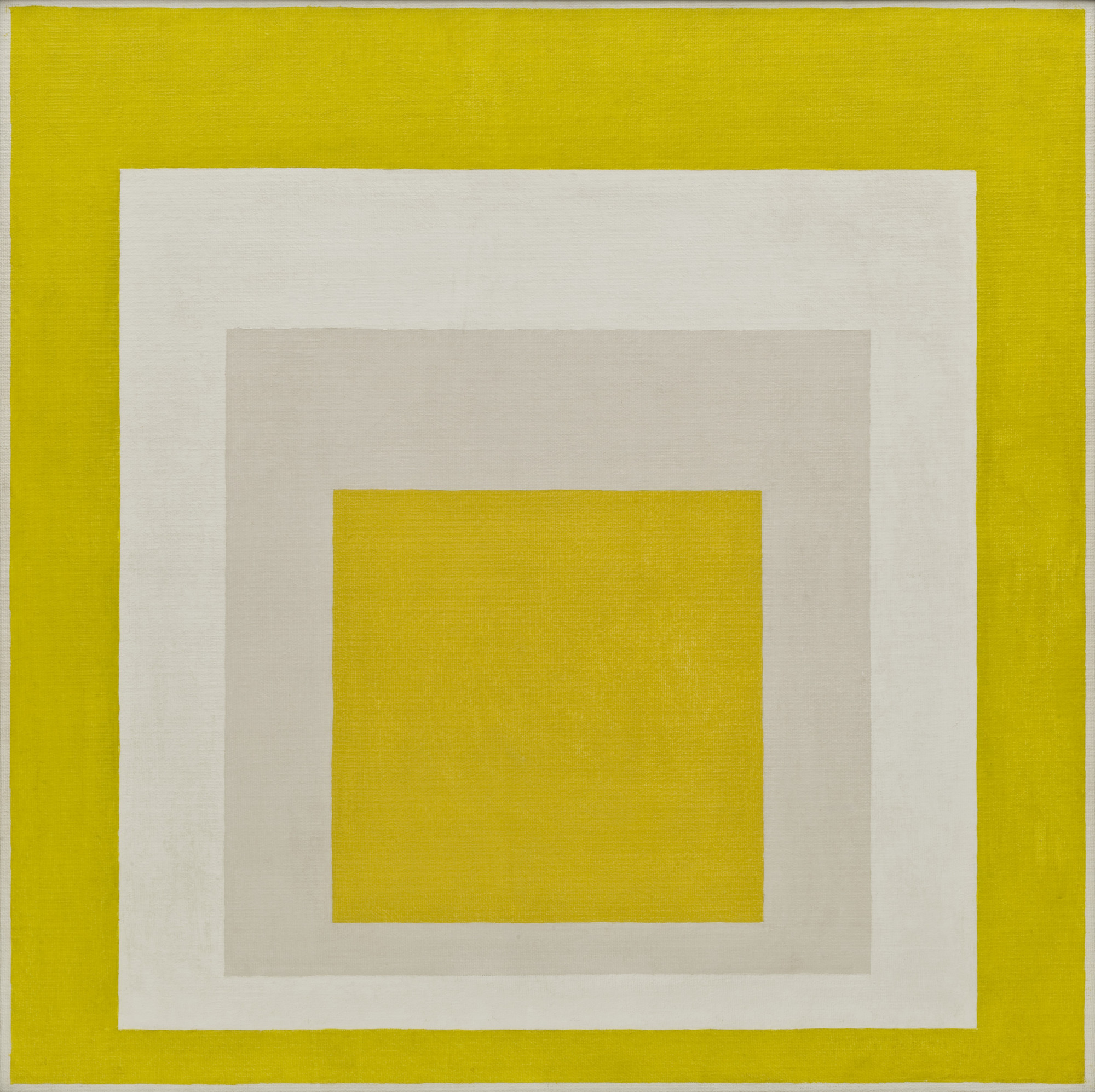 Josef Albers. Homage to the Square: Two Whites Between Two Yellows