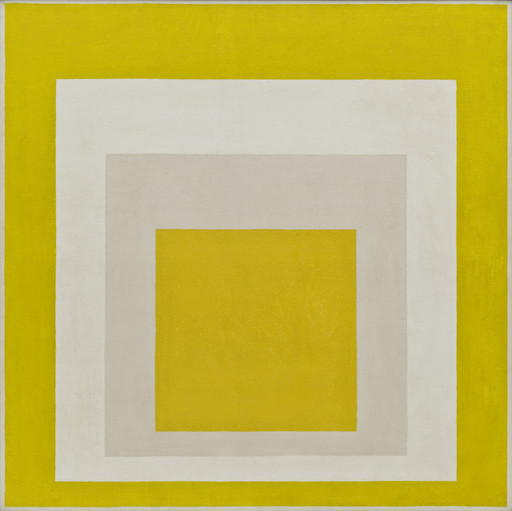 Josef Albers. Homage to the Square: Two Whites Between Two Yellows. 1958