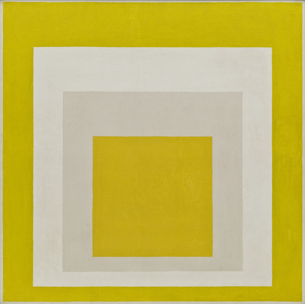 Homage to the Square: Two Whites Between Two Yellows