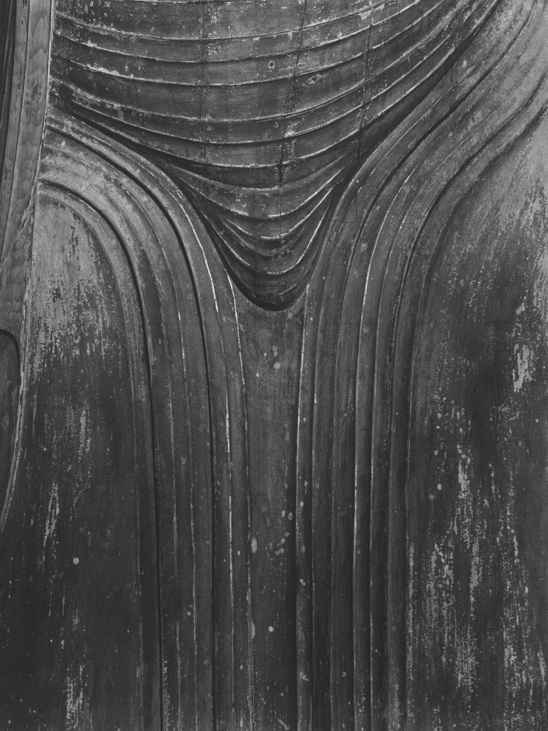 Ken Domon. Detail of the Standing Image of Buddha Shakyamuni, the Central Figure of the Main Hall of Miroku, Muro-Ji, Nara. 1942-43
