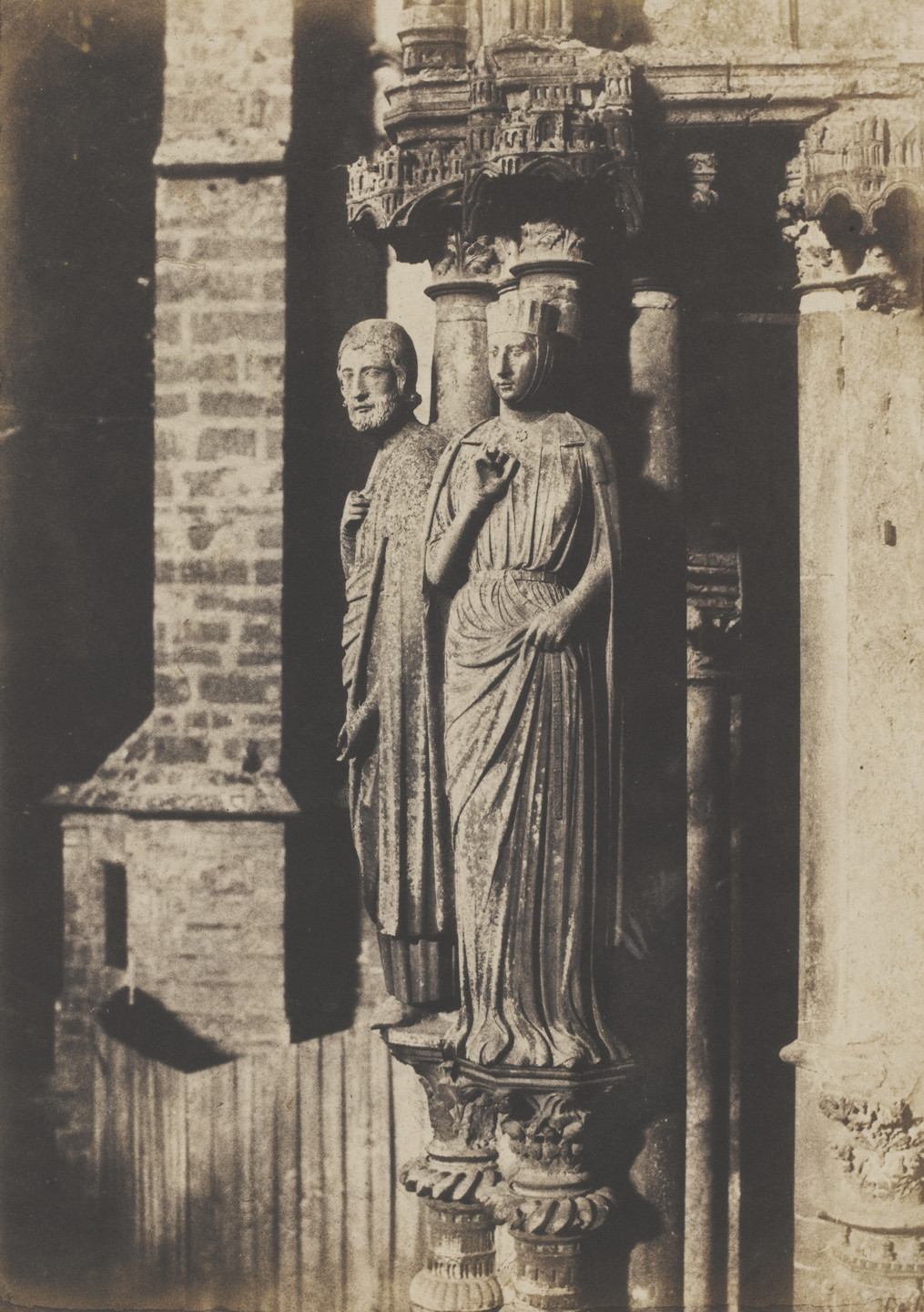 Charles Marville. Columnar Figures of the North Porch, Chartres Cathedral. 1853-54