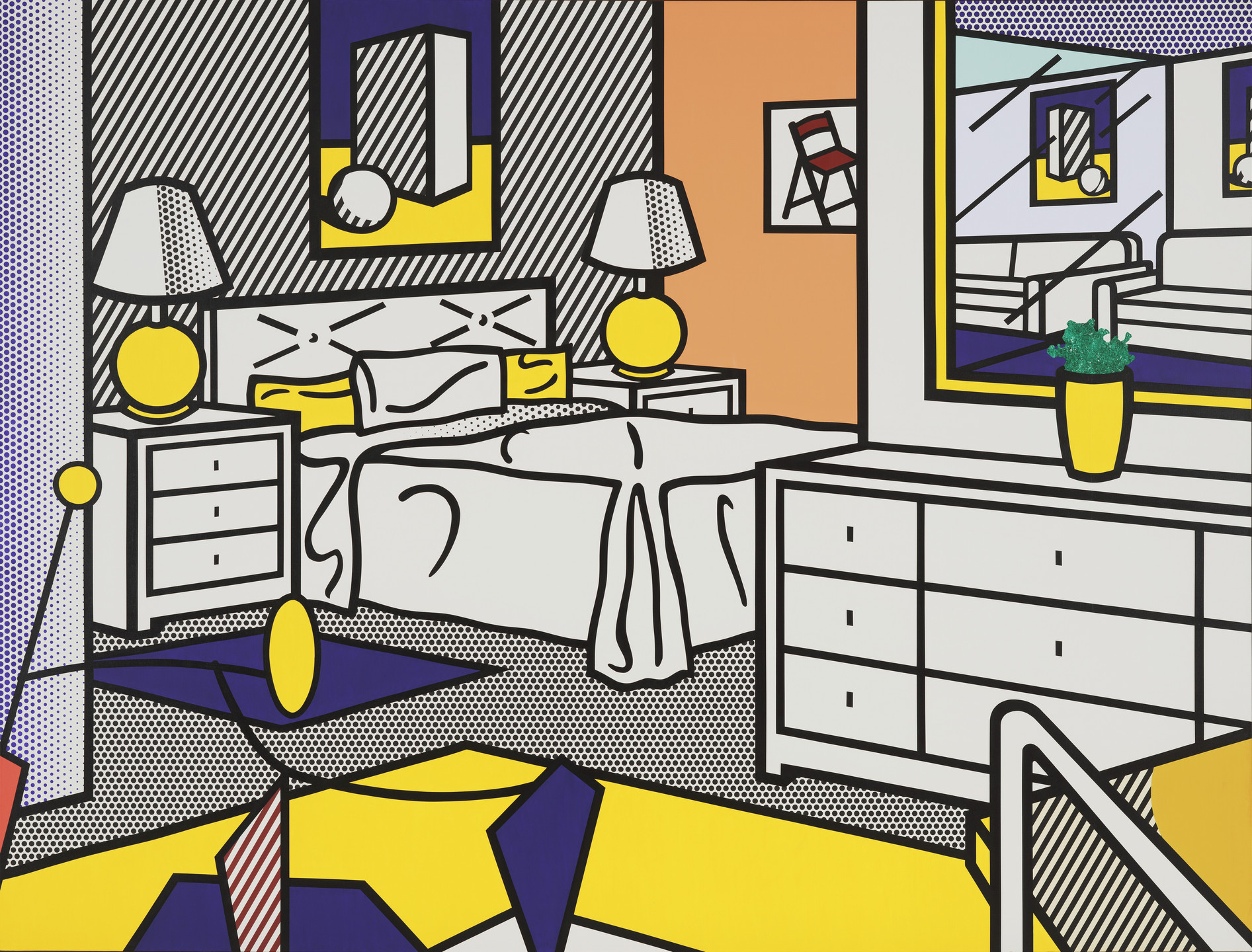 Roy Lichtenstein. Interior with Mobile. 1992