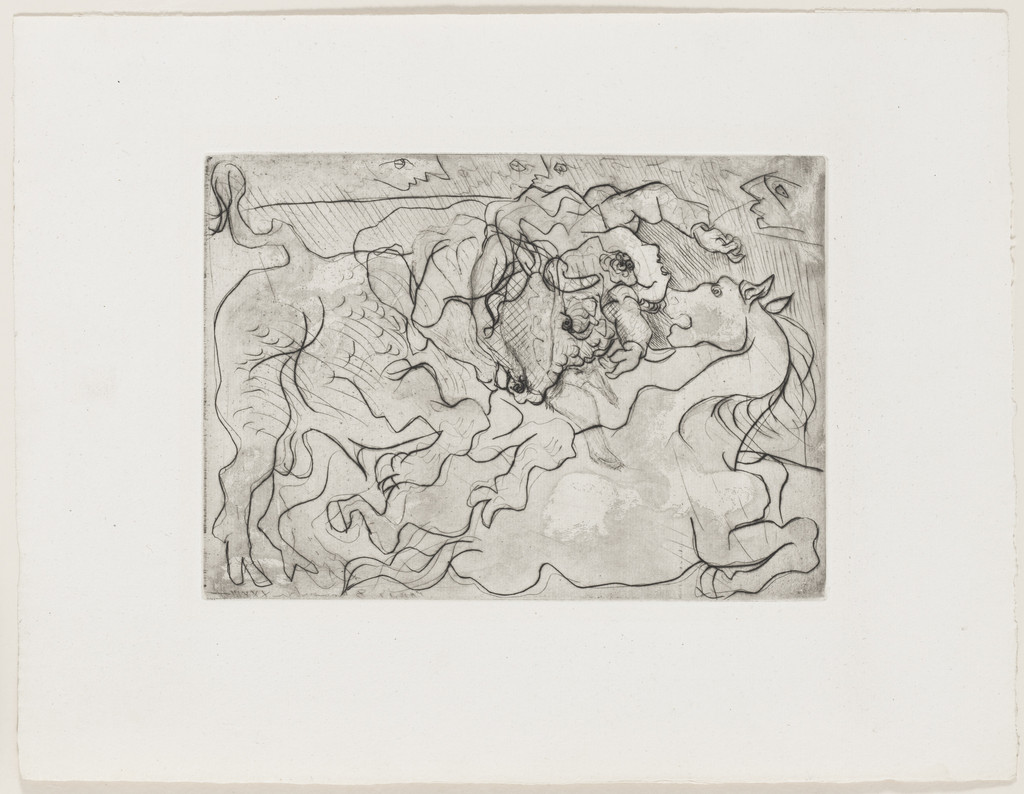 Bullfight: Wounded Female Bullfighter III (Corrida. Femme torero blessée III) from the Vollard Suite (Suite Vollard)