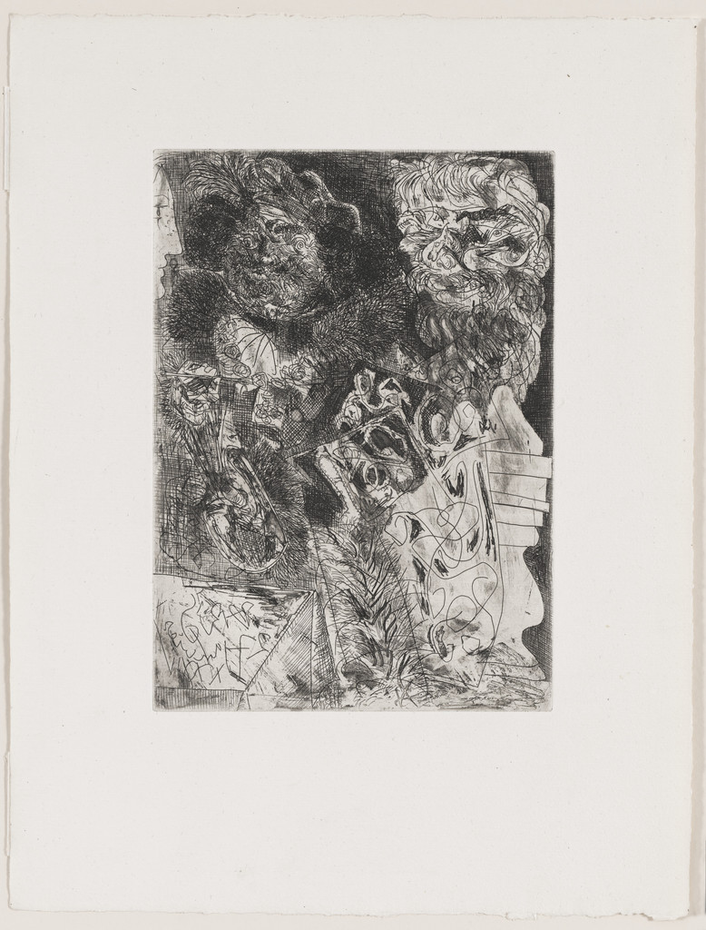 Rembrandt with Turban, Furs, and Elephant Eye (Rembrandt au turban, aux fourrures, et à la œil d'éléphant) from the Vollard Suite (Suite Vollard)