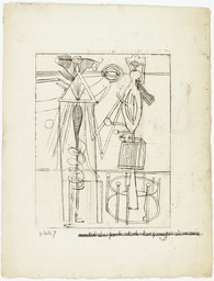 Louise Bourgeois. Plate 7 of 9, from the illustrated book, He Disappeared into Complete Silence. 1946-1947