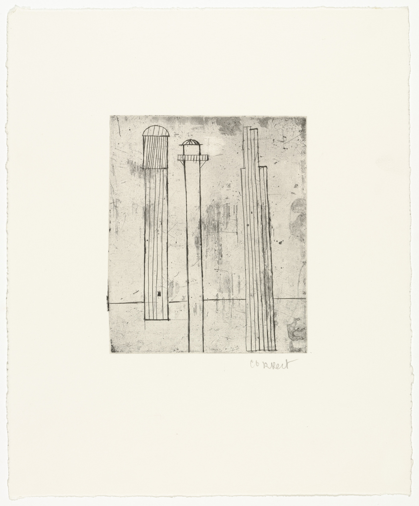 Louise Bourgeois. Plate 3 of 9, version 2 of 5, only state, from the illustrated book, He Disappeared into Complete Silence, second edition