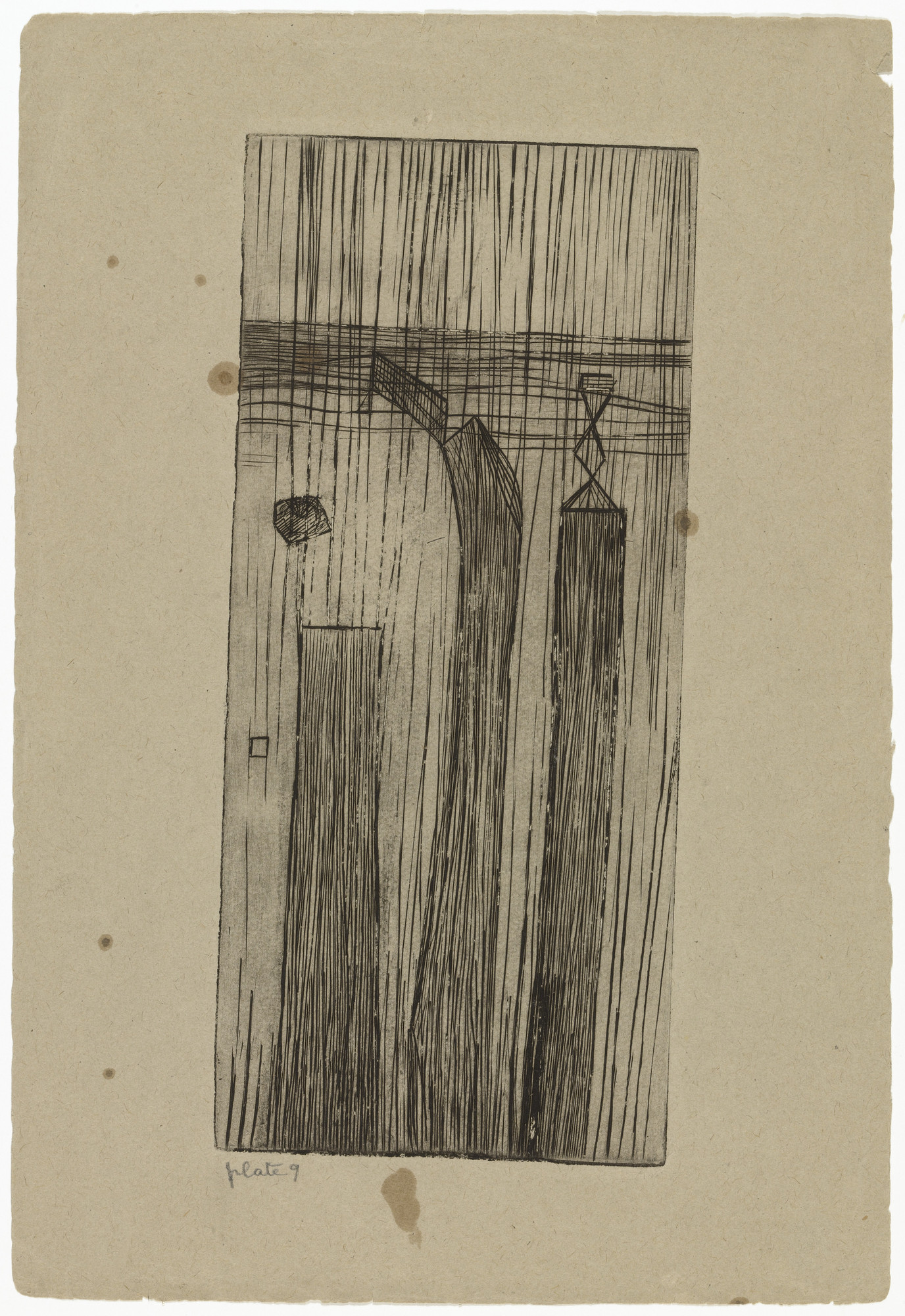 Louise Bourgeois, Atelier 17, New York. Plate 9 of 9, from the illustrated book, He Disappeared into Complete Silence