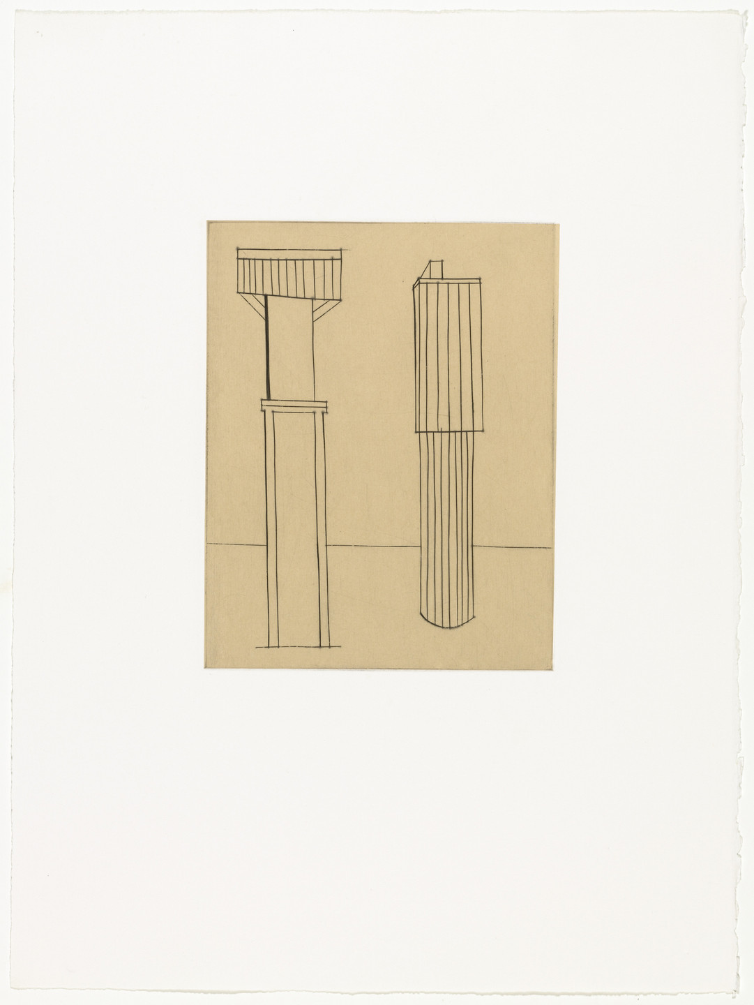 Louise Bourgeois. Plate 2 of 11, from the illustrated book, He Disappeared into Complete Silence, second edition. 1990; reprinted 1993