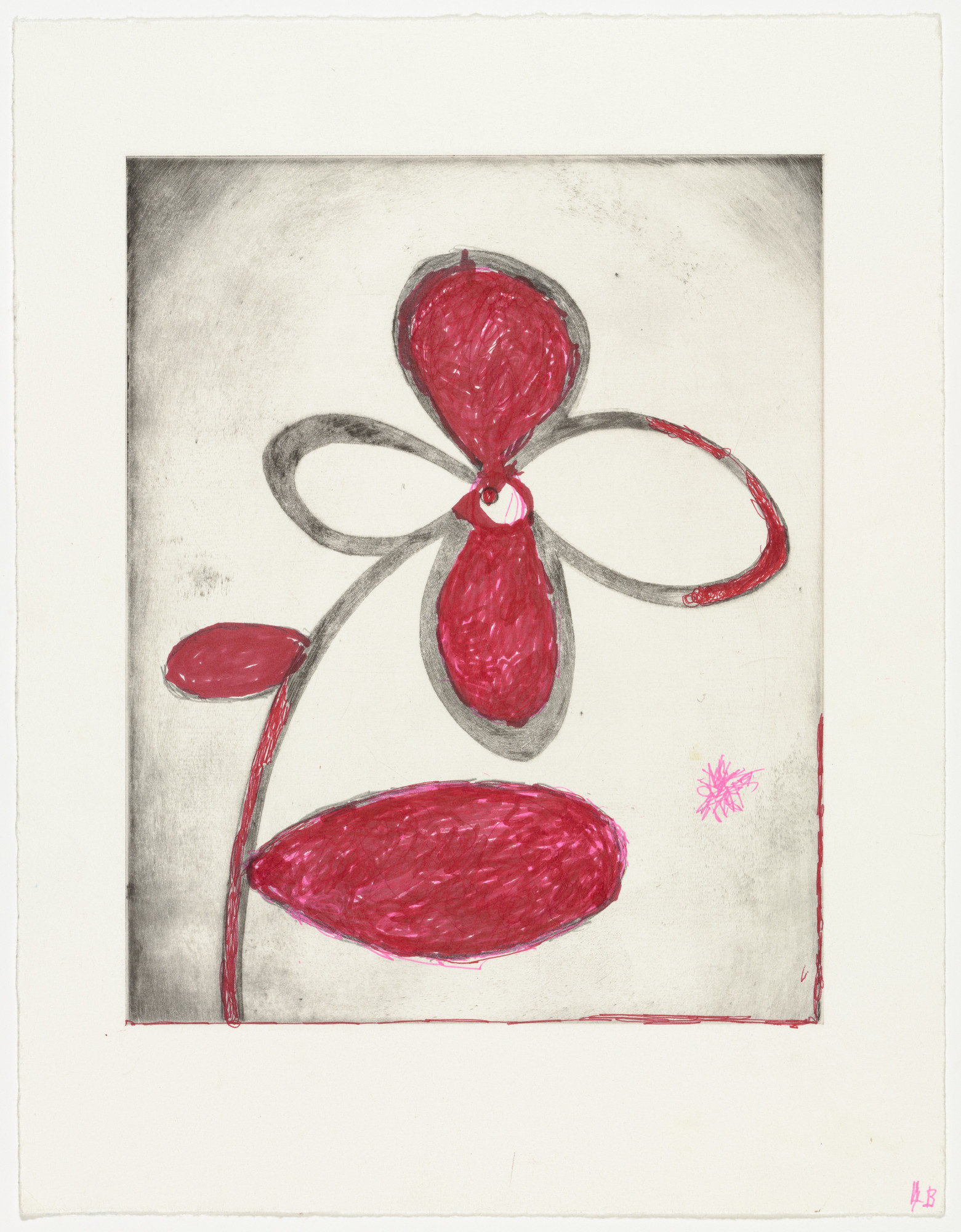 Louise Bourgeois. Untitled, state II of IV, variant