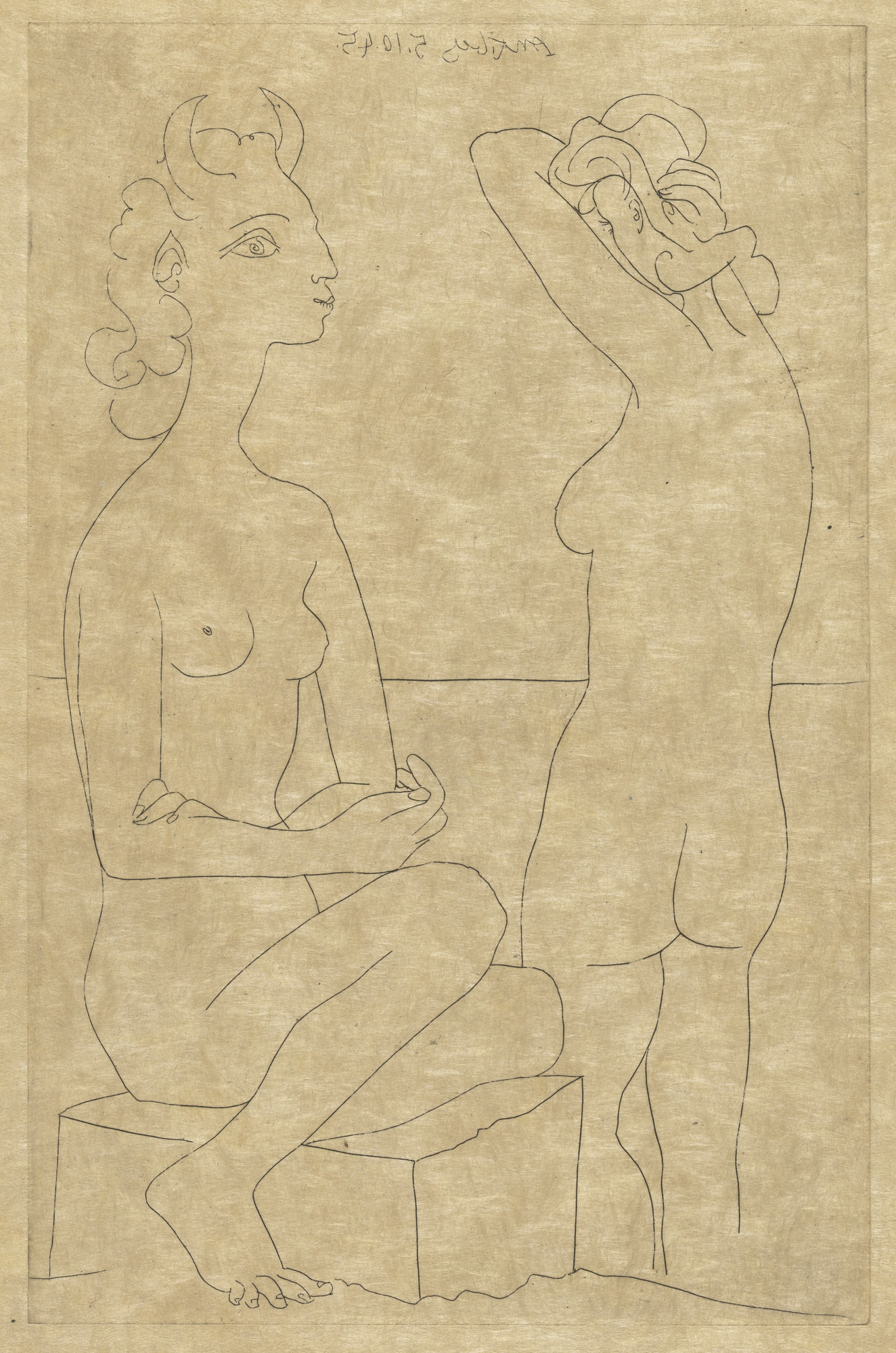 Pablo Picasso. Fauness and Woman (Faunesse et femme)