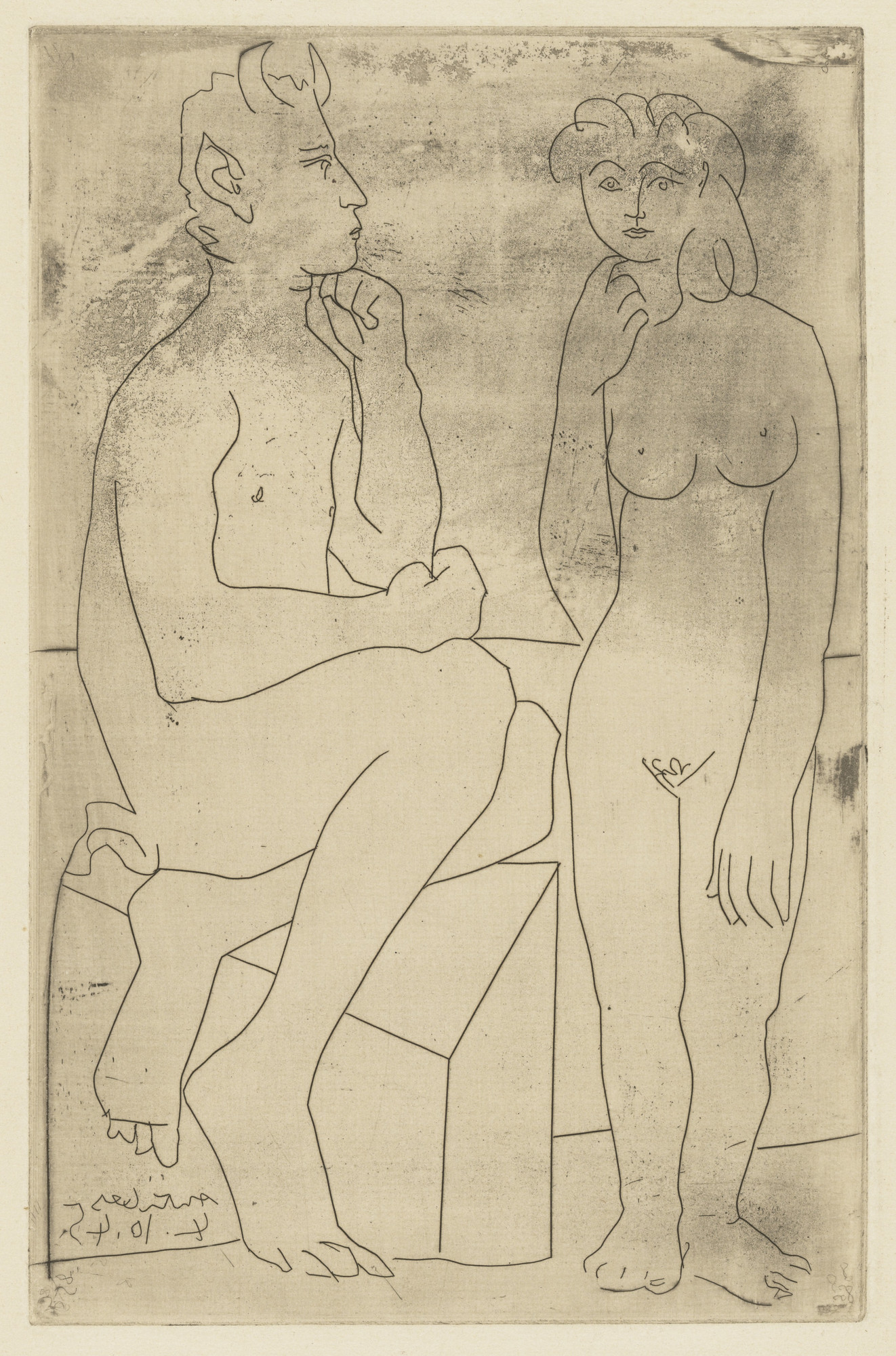 Pablo Picasso. Faun and Woman I (Faune et femme I)