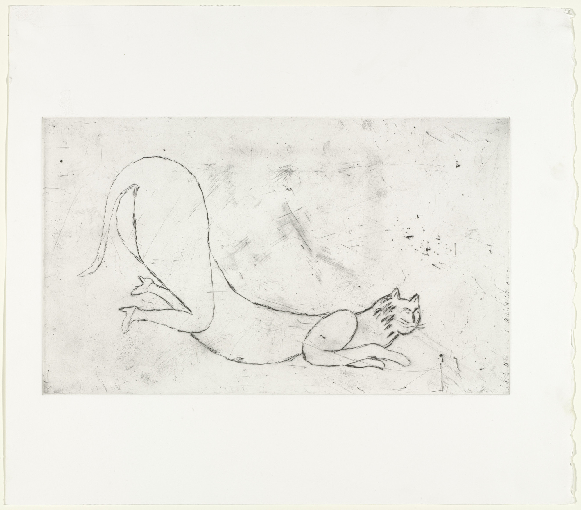 Louise Bourgeois. Champfleurette, the White Cat, version 2 of 2, state II of IV
