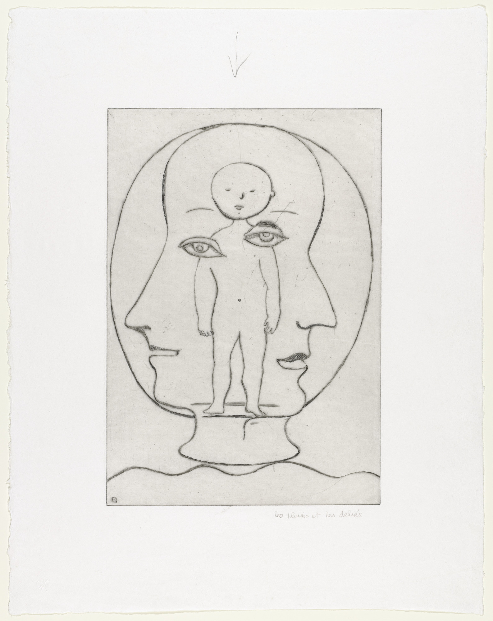 Louise Bourgeois. Self Portrait, version 1 of 2, state II of VI, variant