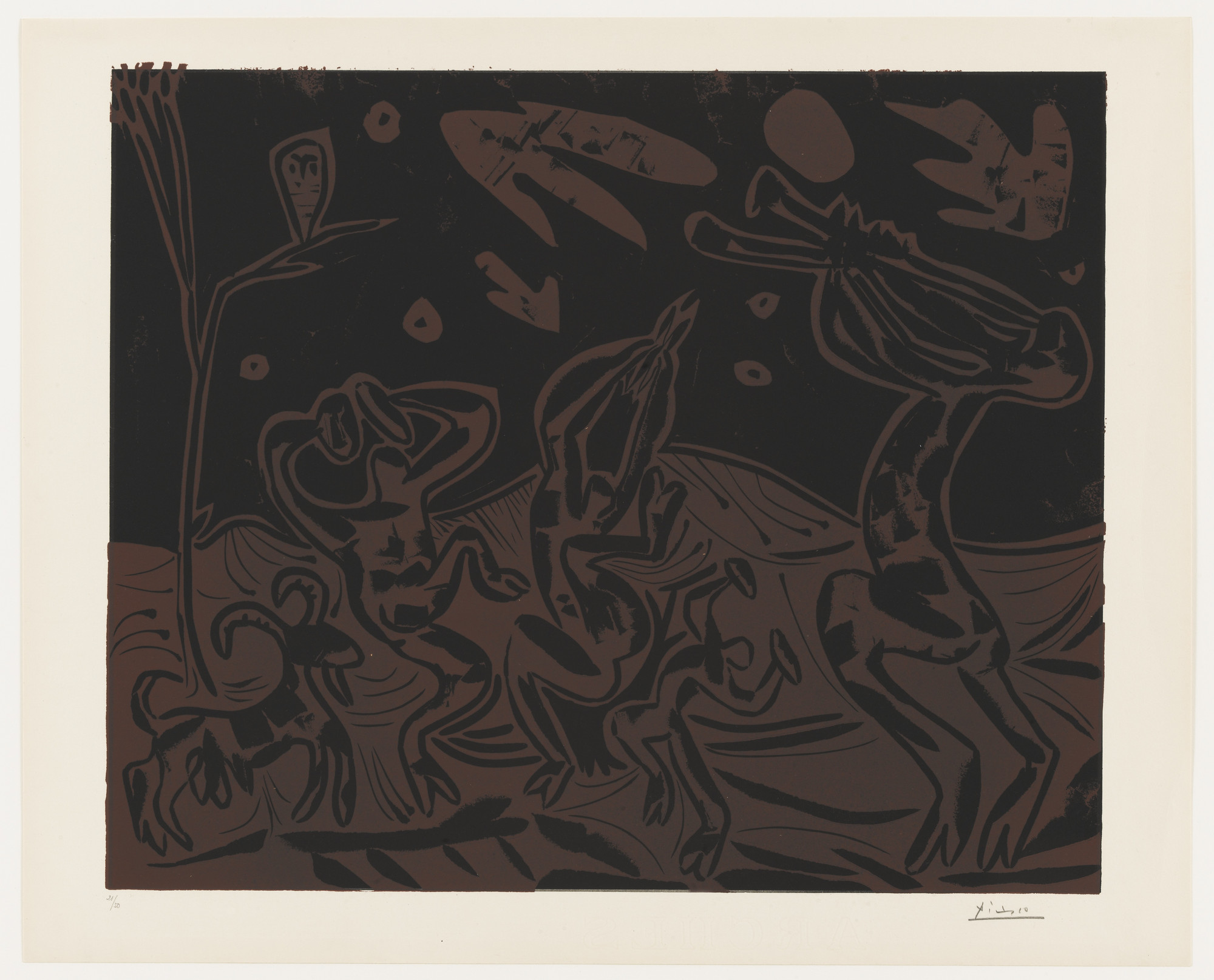 Pablo Picasso. Nocturnal Dance with an Owl (Danse nocturne avec un