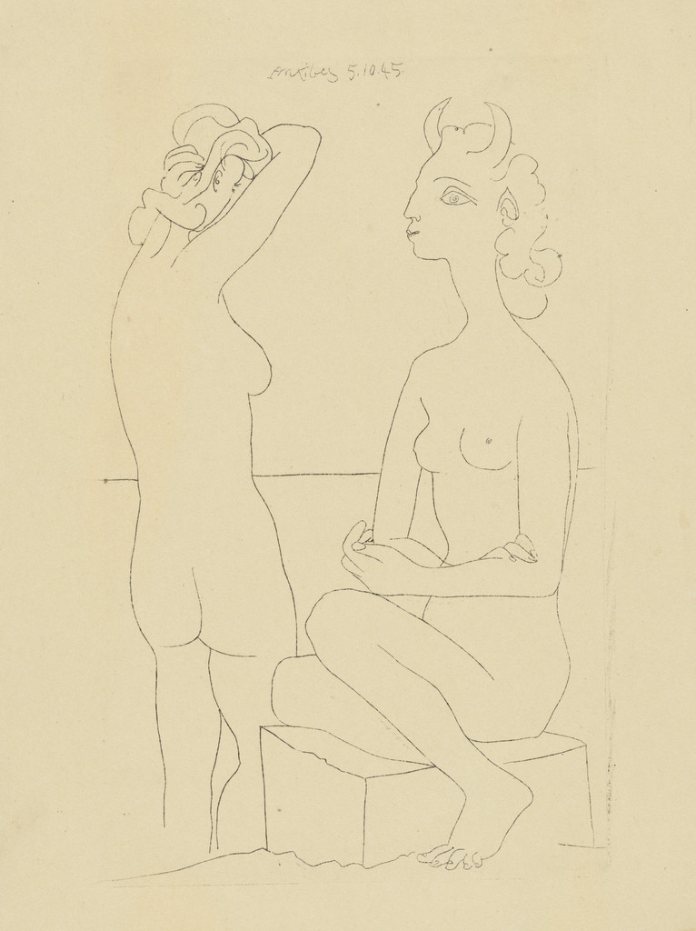 Fauness and Woman (Faunesse et femme), counterproof