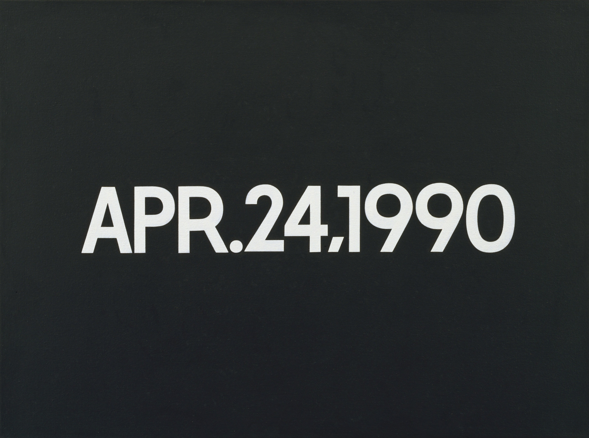 On Kawara. APR. 24, 1990. 1990