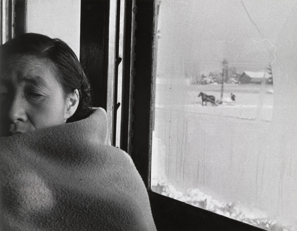 Winter Through Train Window