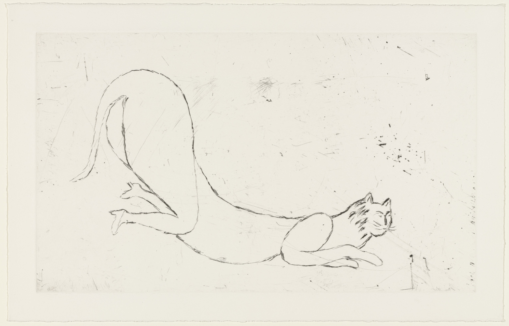Louise Bourgeois. Champfleurette, the White Cat, version 2 of 2, state I of IV