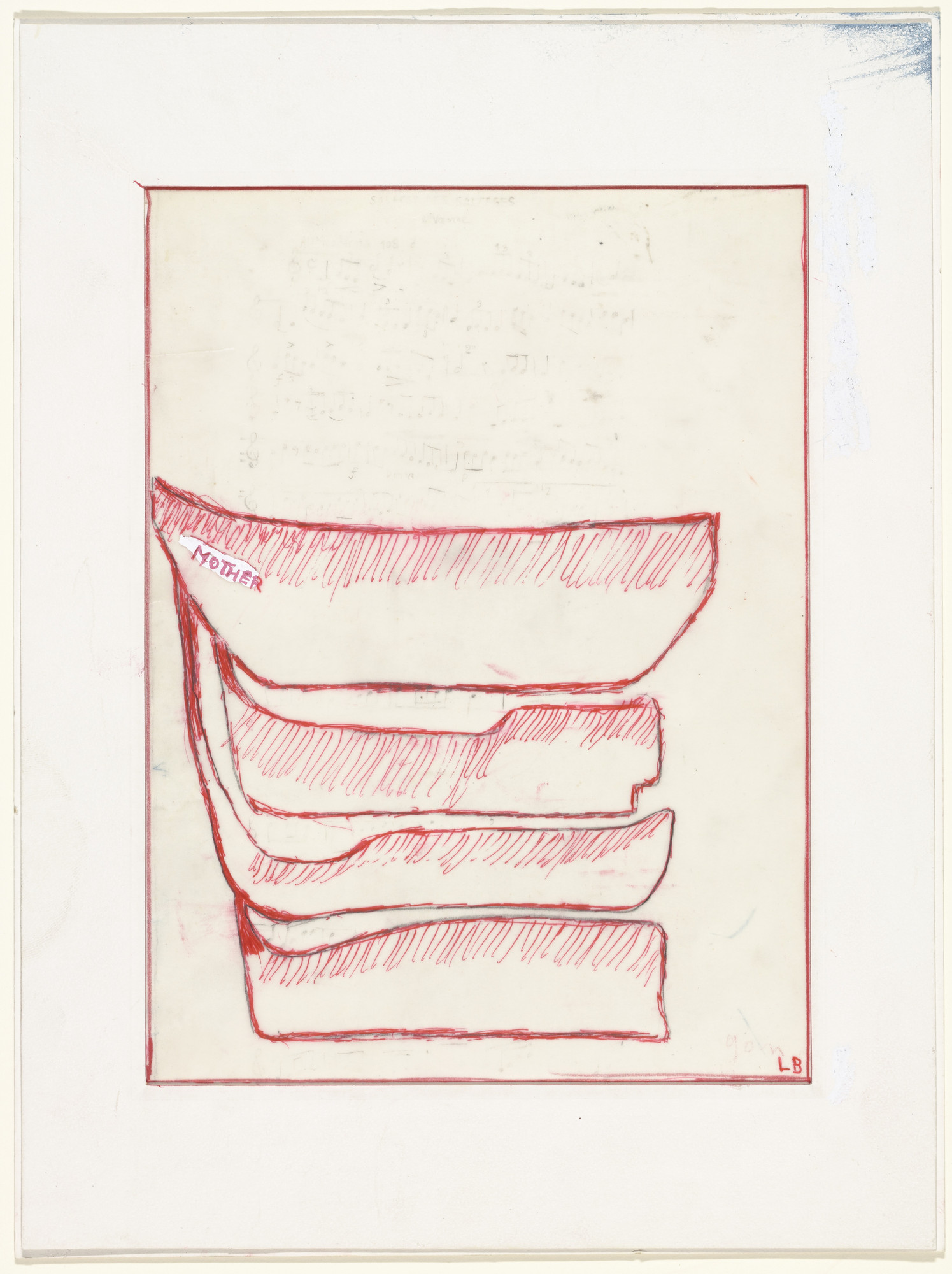 Louise Bourgeois. Untitled (Study for Barges)